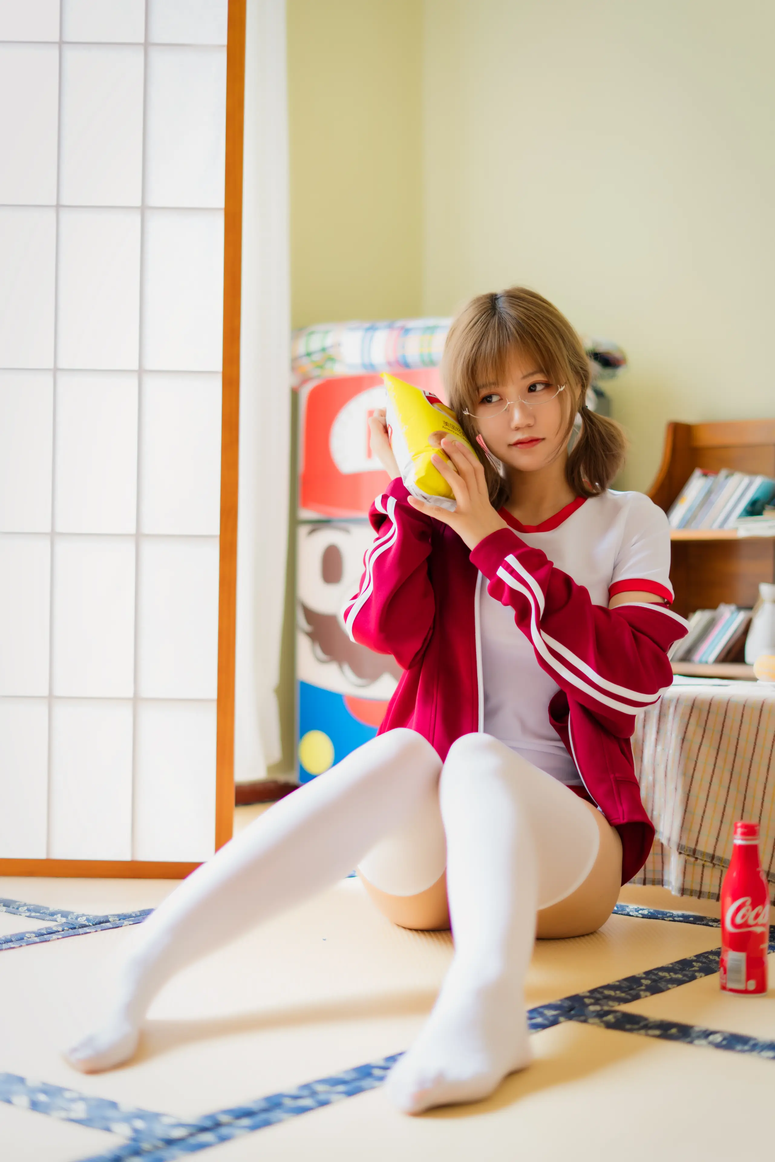 小仓千代w 红色体操服 [48P]