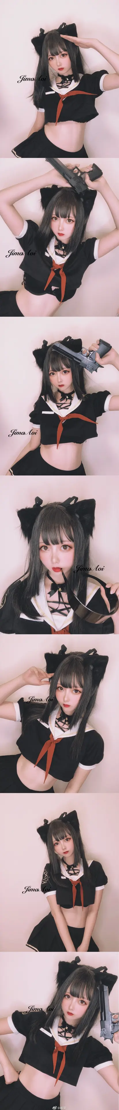 嶋葵 持枪黑喵 [9P]