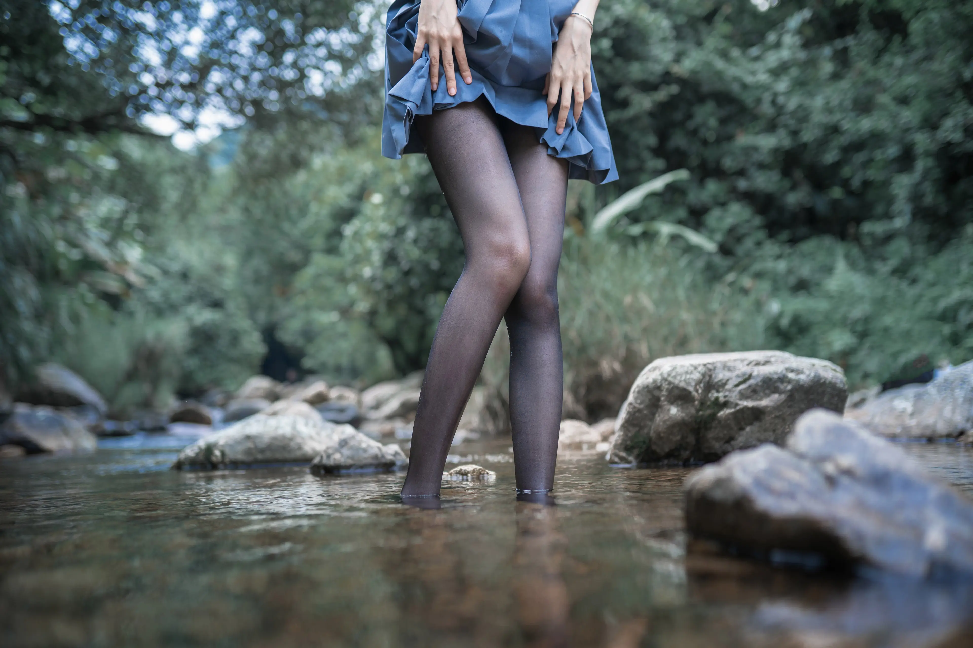 木绵绵 水色溪边制服 [51P]