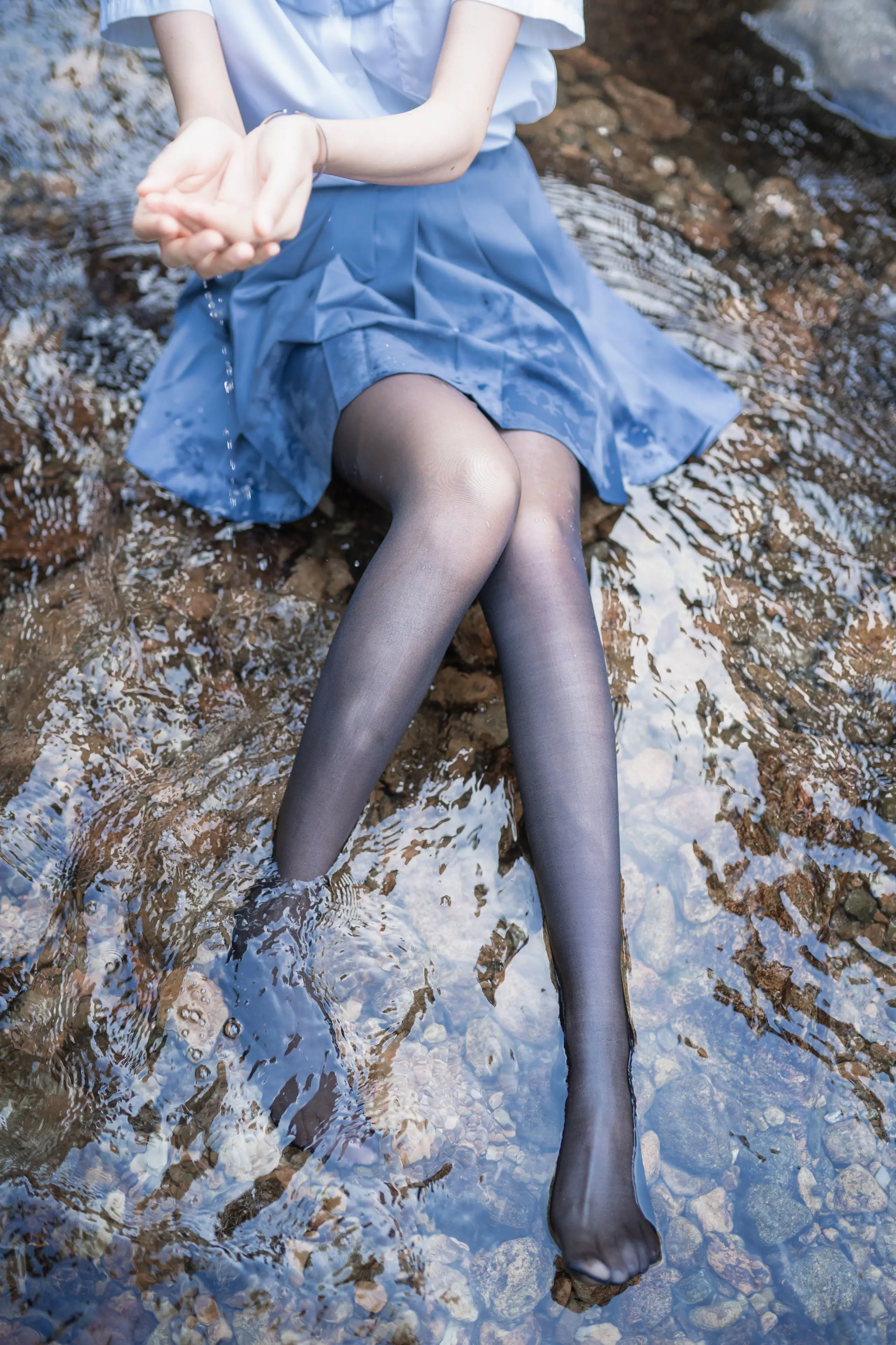 木绵绵 水色溪边制服 [51P]