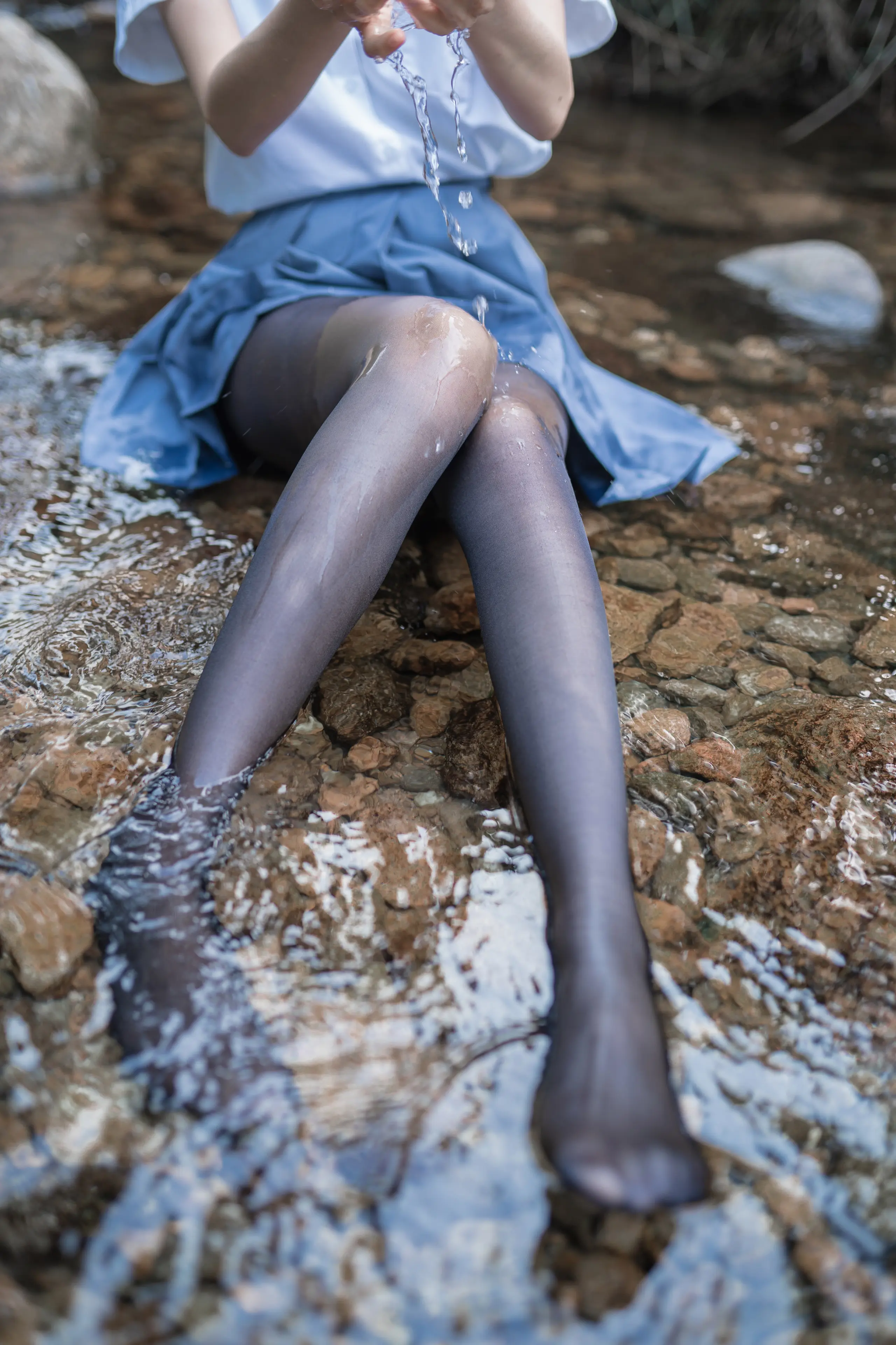 木绵绵 水色溪边制服 [51P]