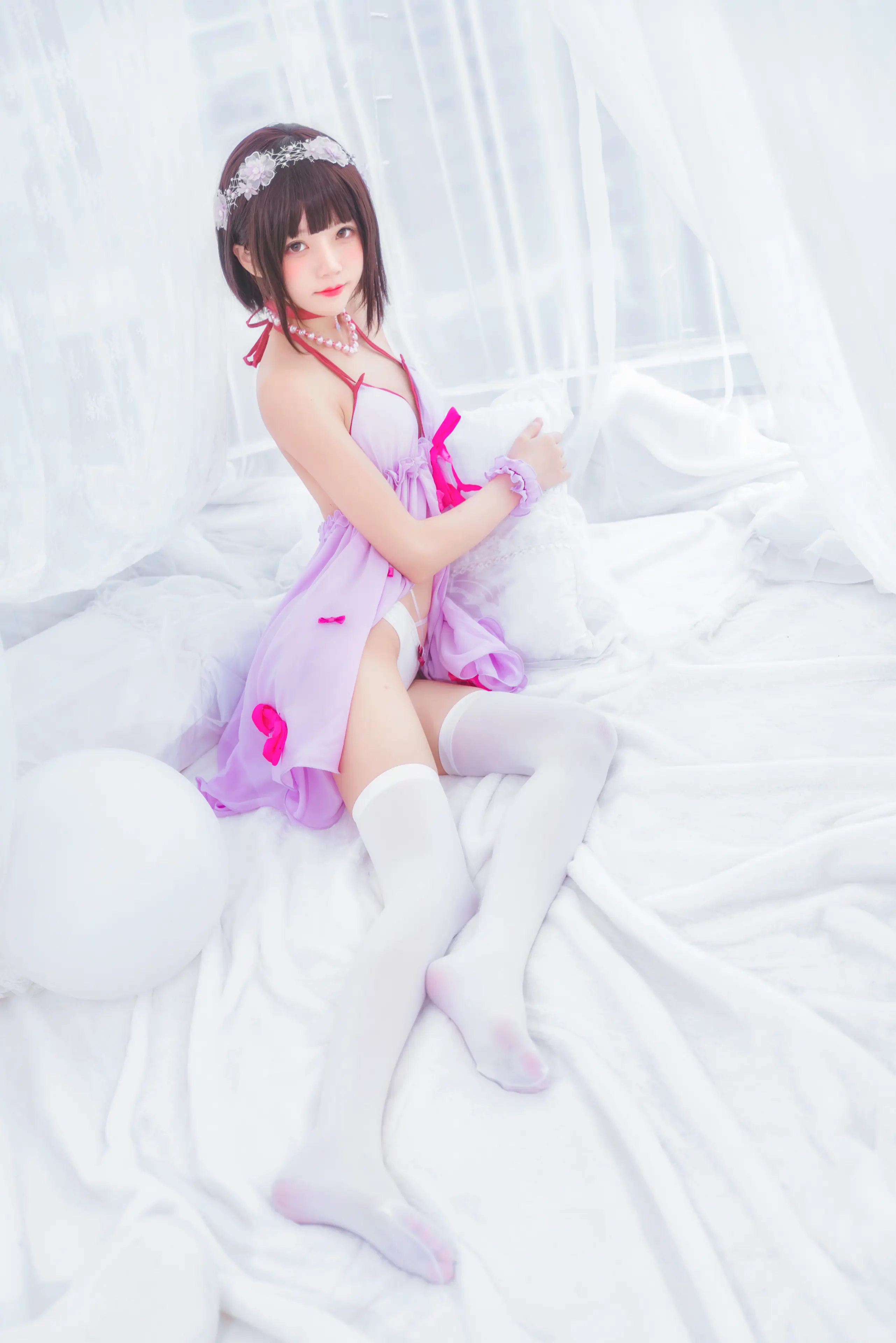 桜桃喵 加藤惠 小睡裙 [33P]