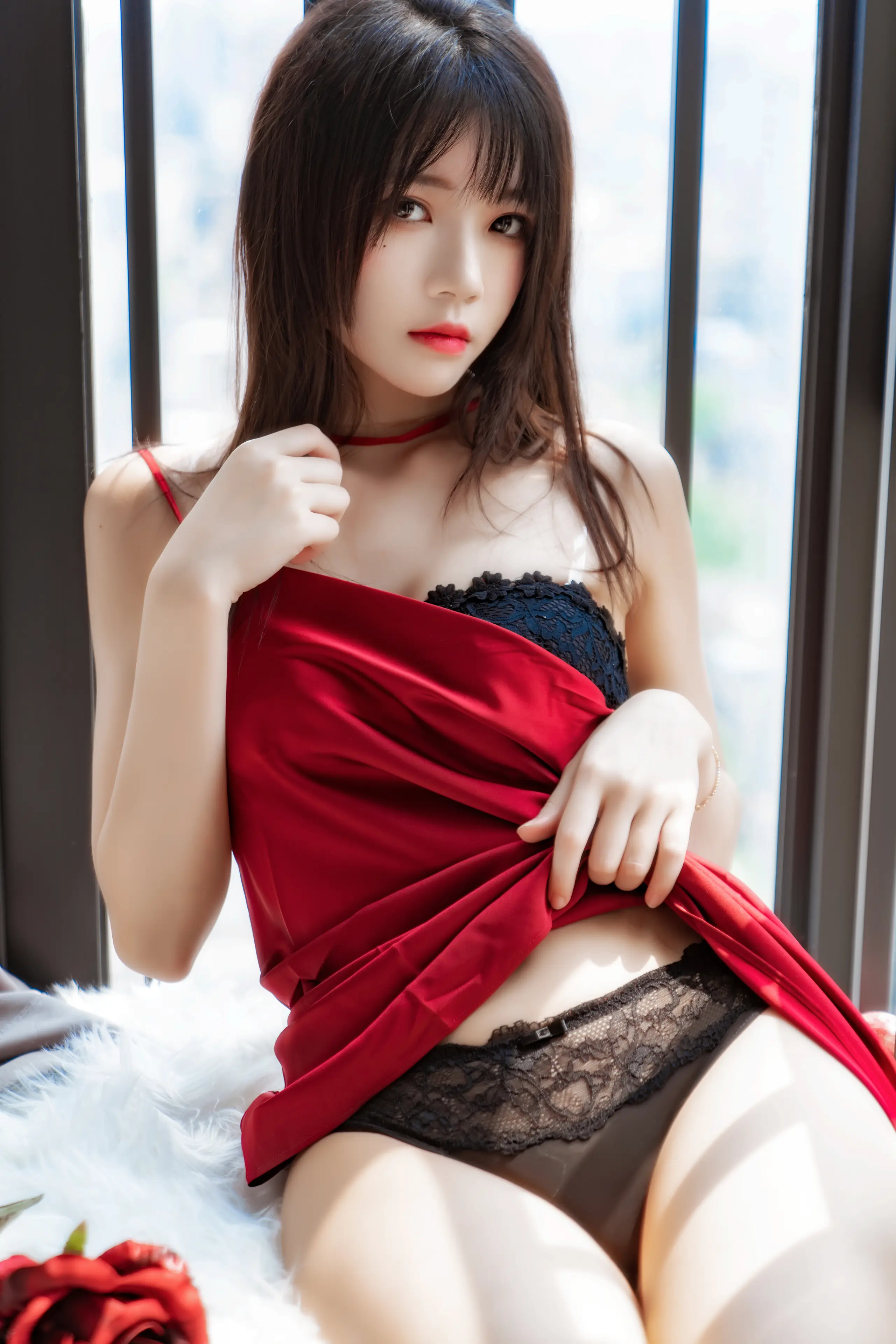 桜桃喵 千丝万缕的红 [69P]