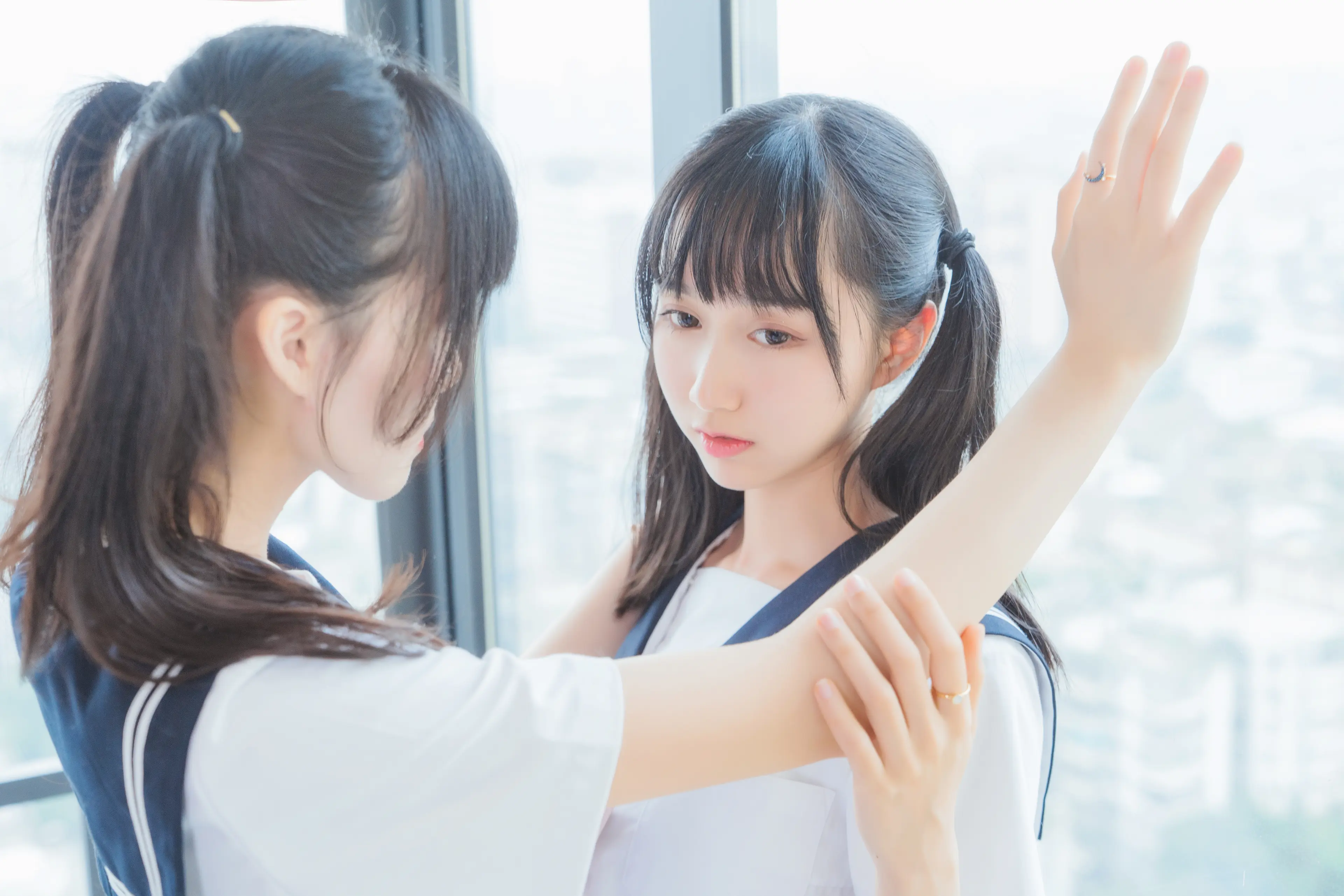 桜桃喵 她(制服×制服 (&木绵绵) [38P]