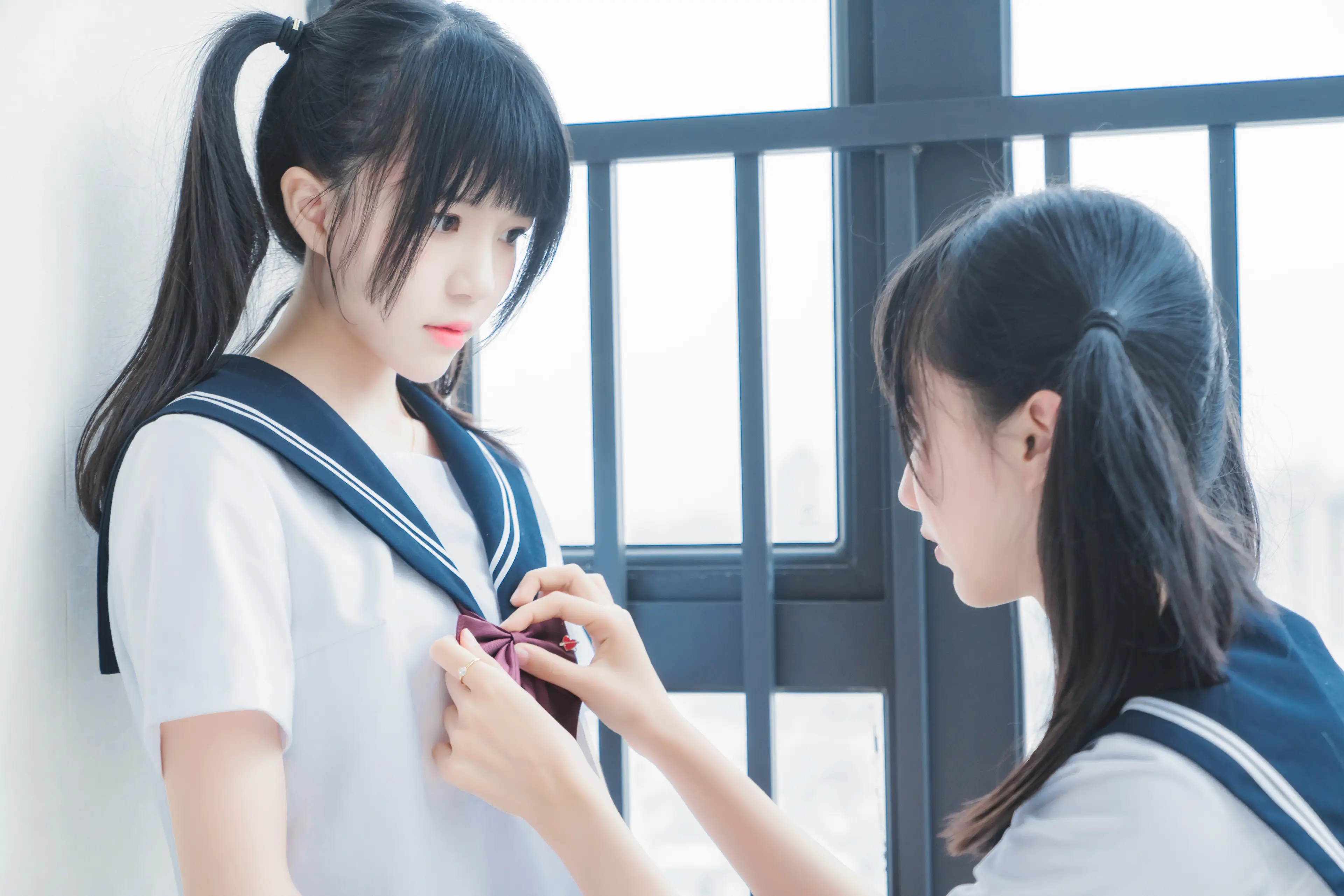 桜桃喵 她(制服×制服 (&木绵绵) [38P]