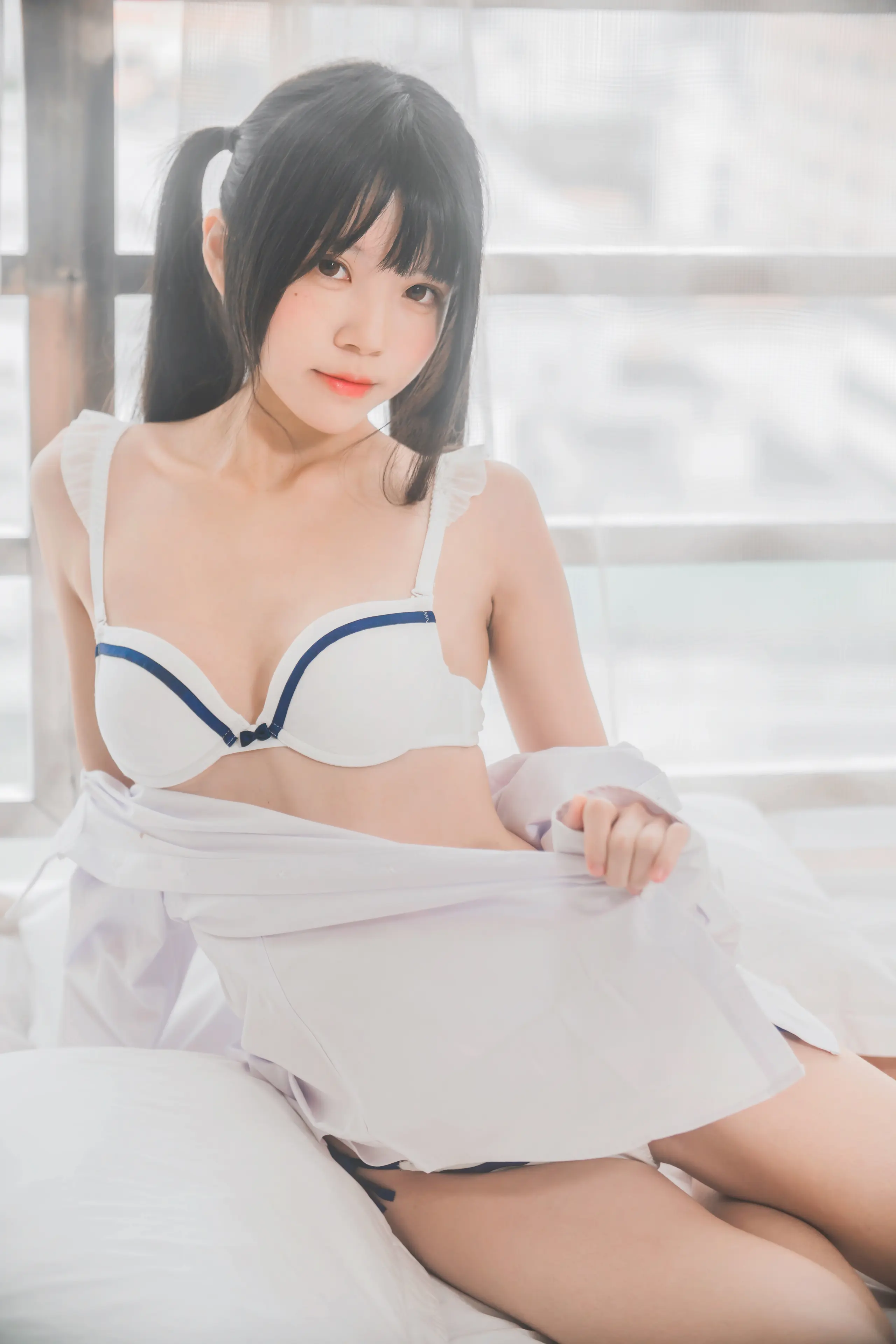 桜桃喵 桜桃未熟 白衬衫双马尾 [47P]