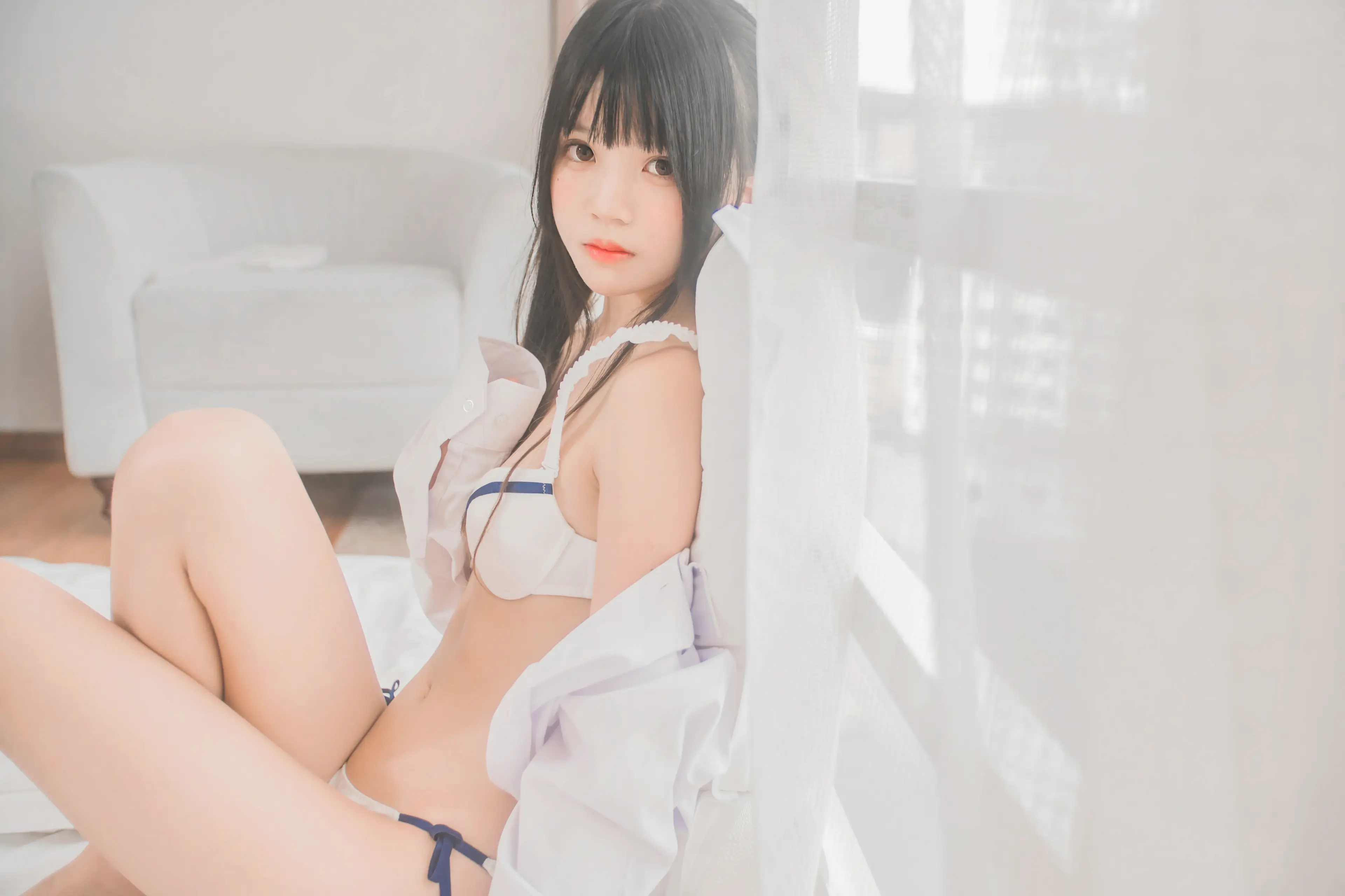 桜桃喵 桜桃未熟 白衬衫双马尾 [47P]