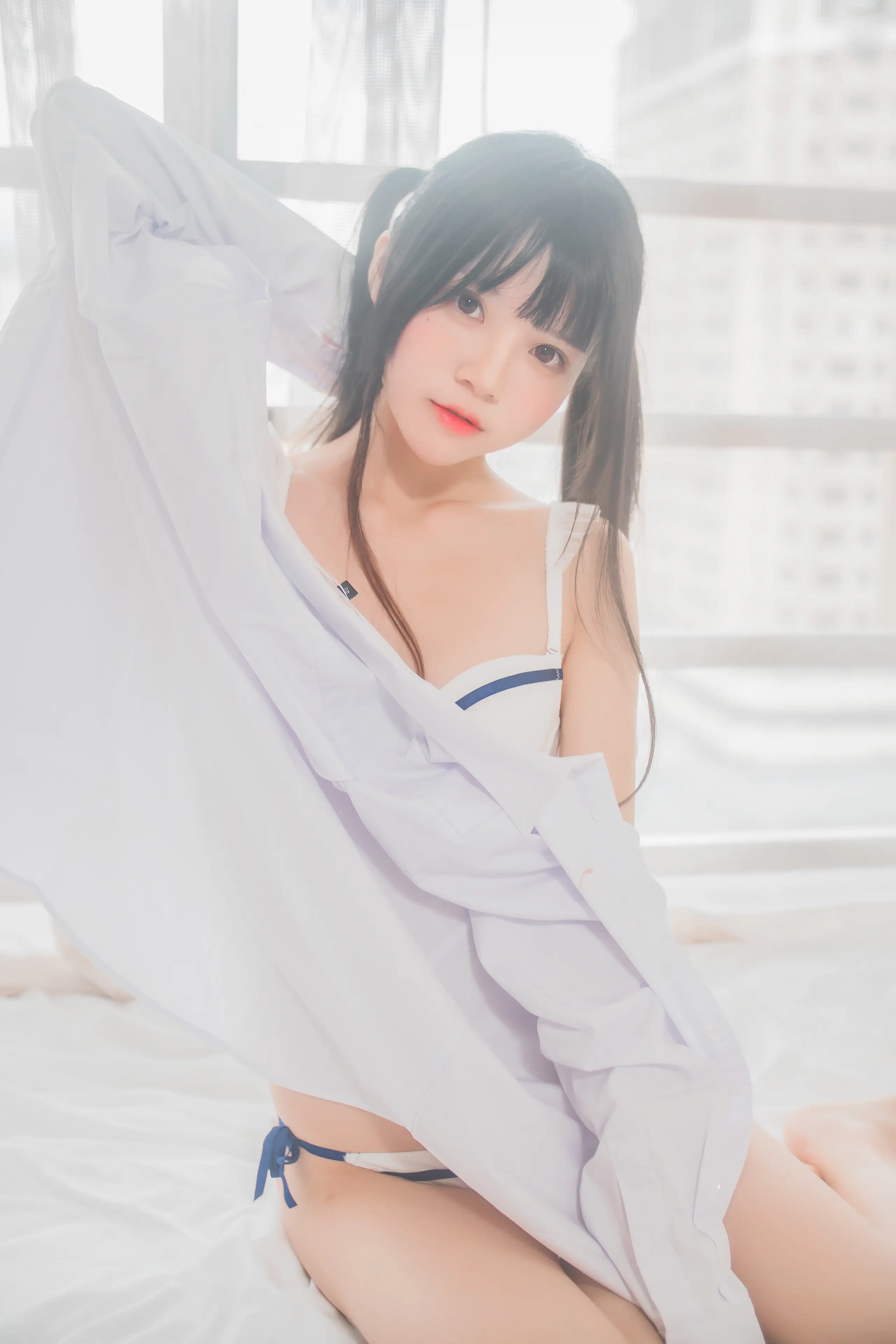 桜桃喵 桜桃未熟 白衬衫双马尾 [47P]