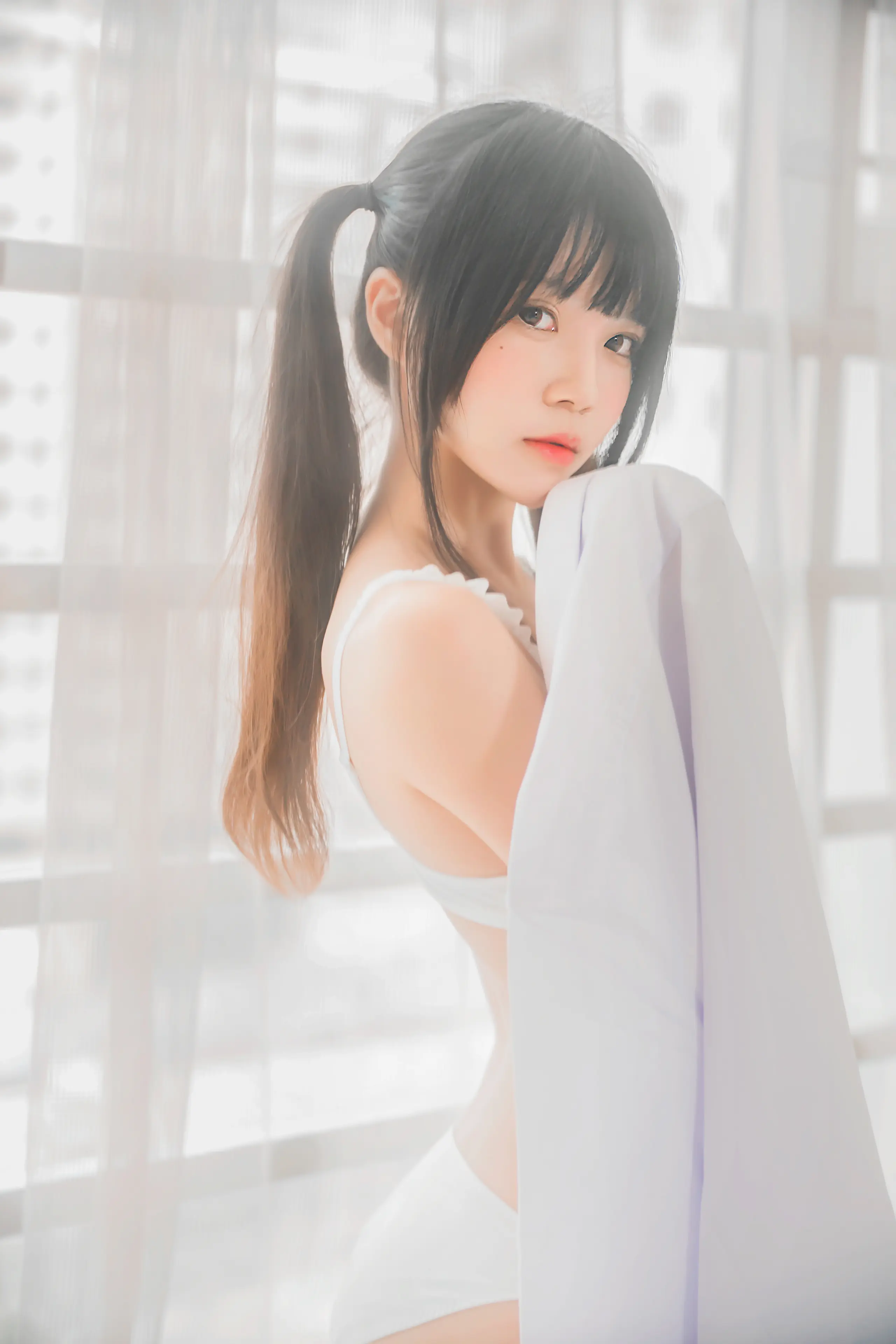 桜桃喵 桜桃未熟 白衬衫双马尾 [47P]