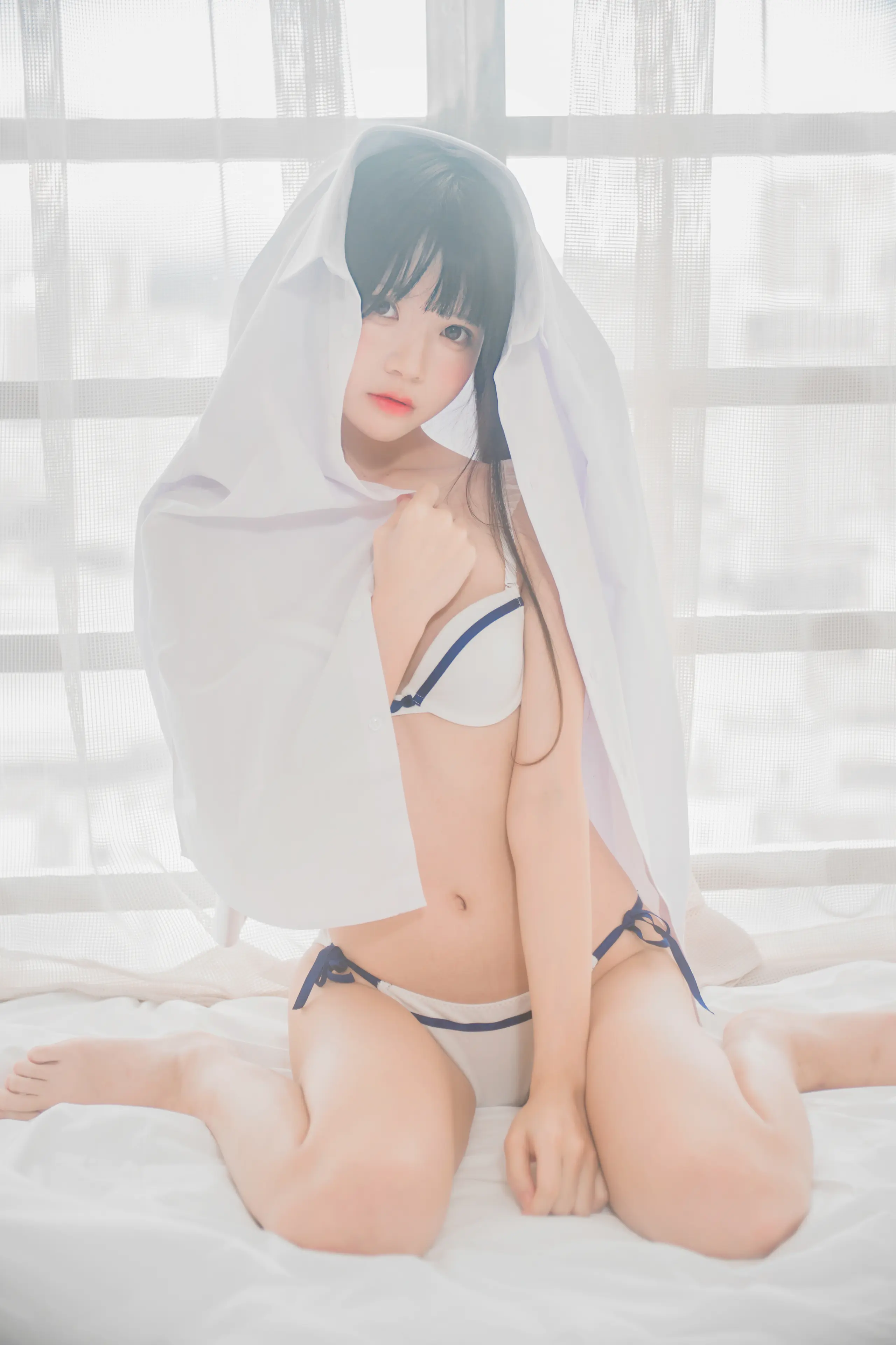 桜桃喵 桜桃未熟 白衬衫双马尾 [47P]