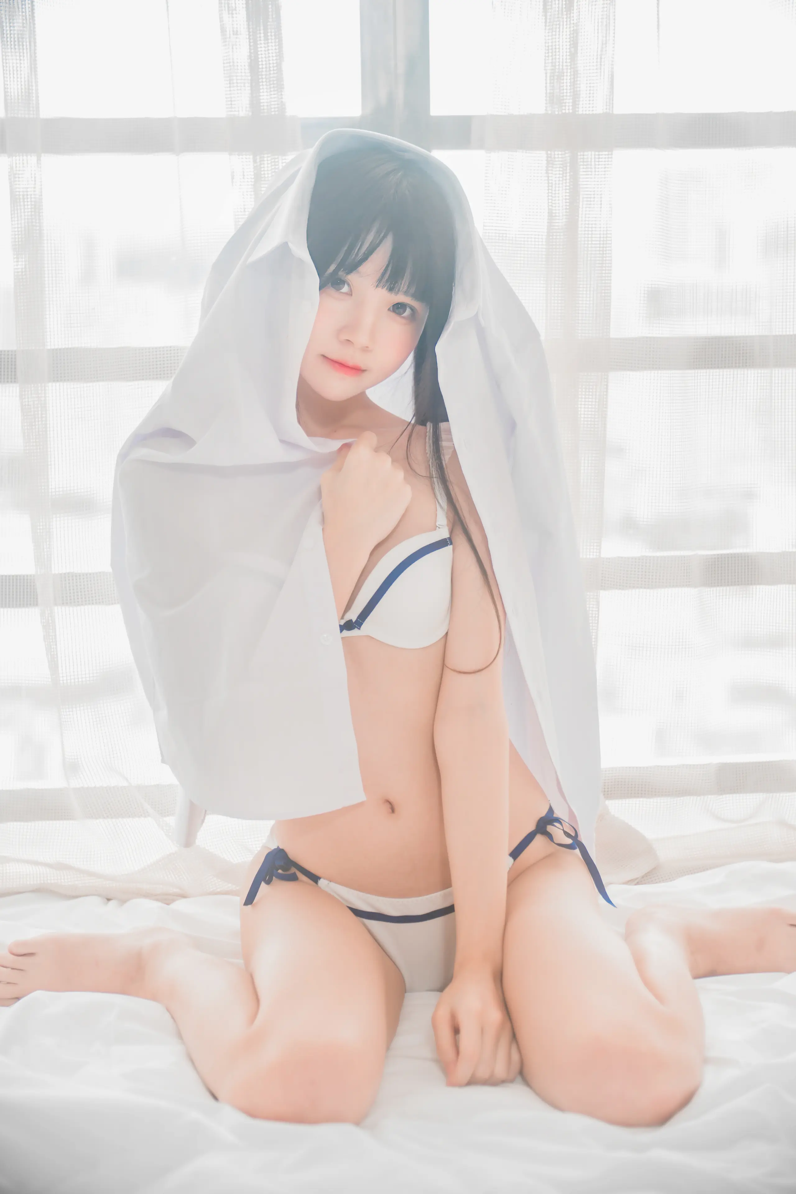 桜桃喵 桜桃未熟 白衬衫双马尾 [47P]