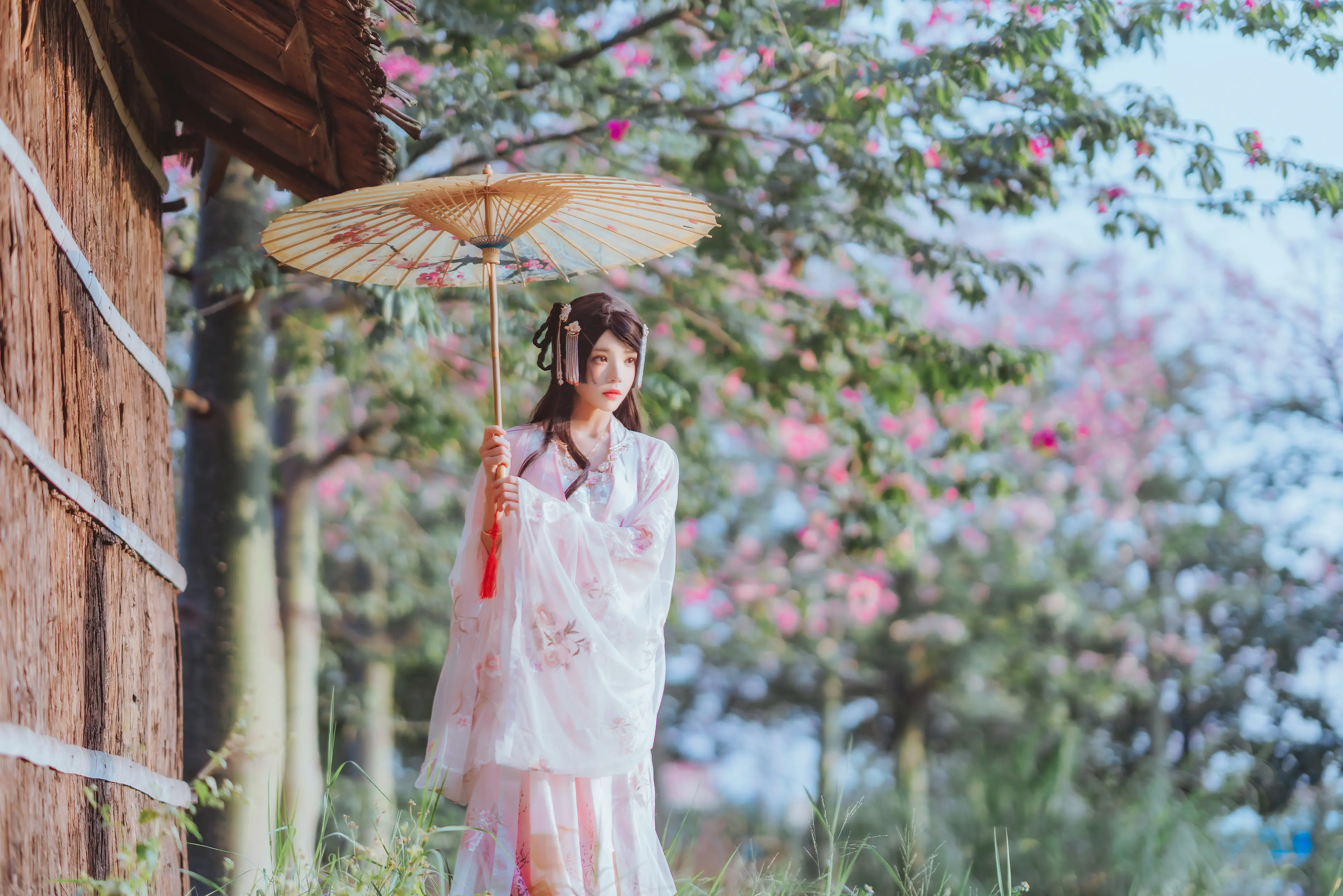 桜桃喵 温柔 汉服桃花 [15P]