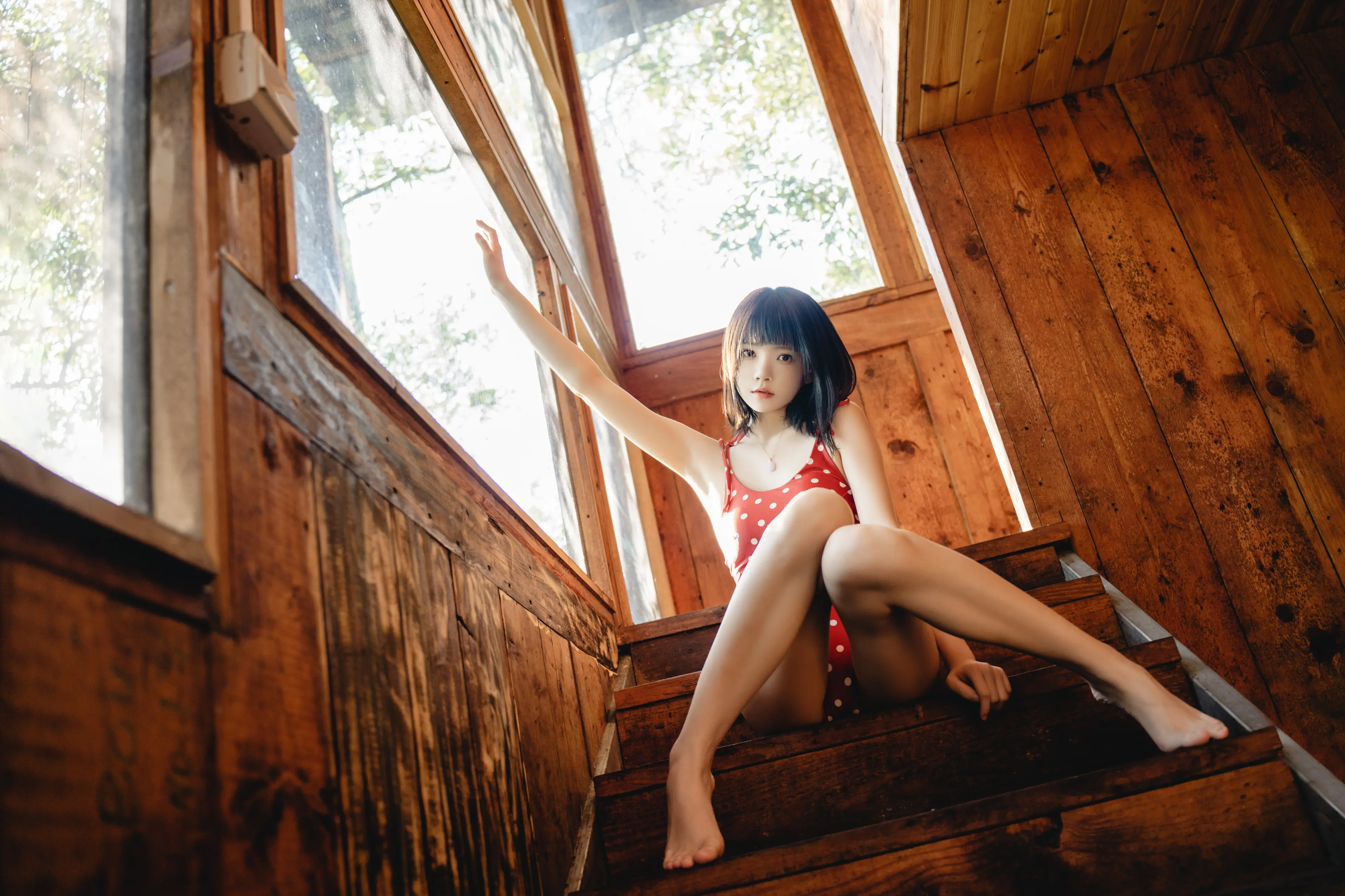 桜桃喵 红波点 [45P]