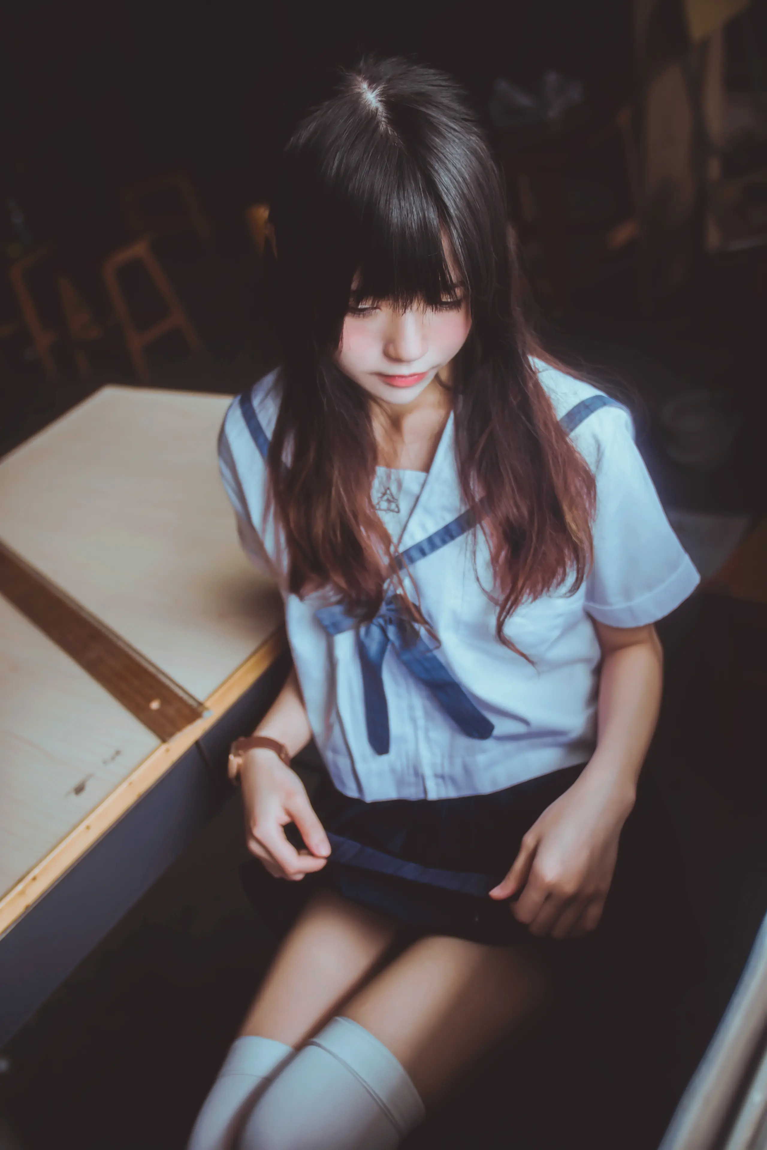 桜桃喵 蓝白水手服 [39P]