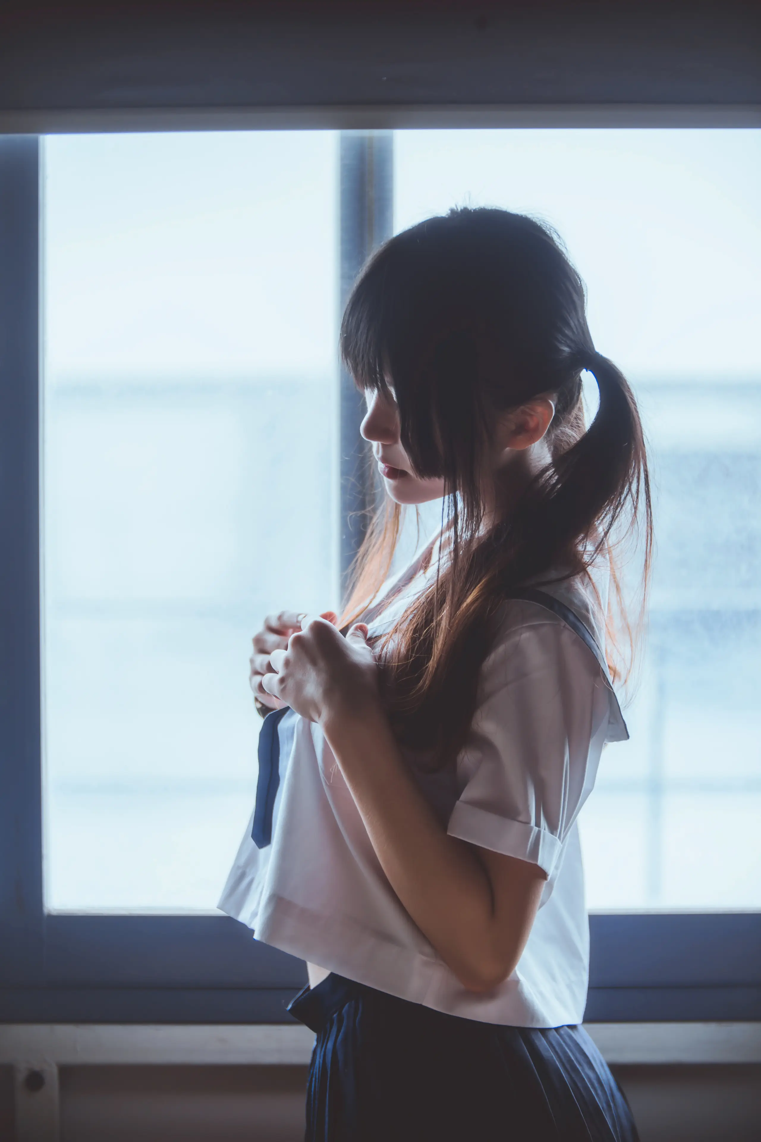 桜桃喵 蓝白水手服 [39P]