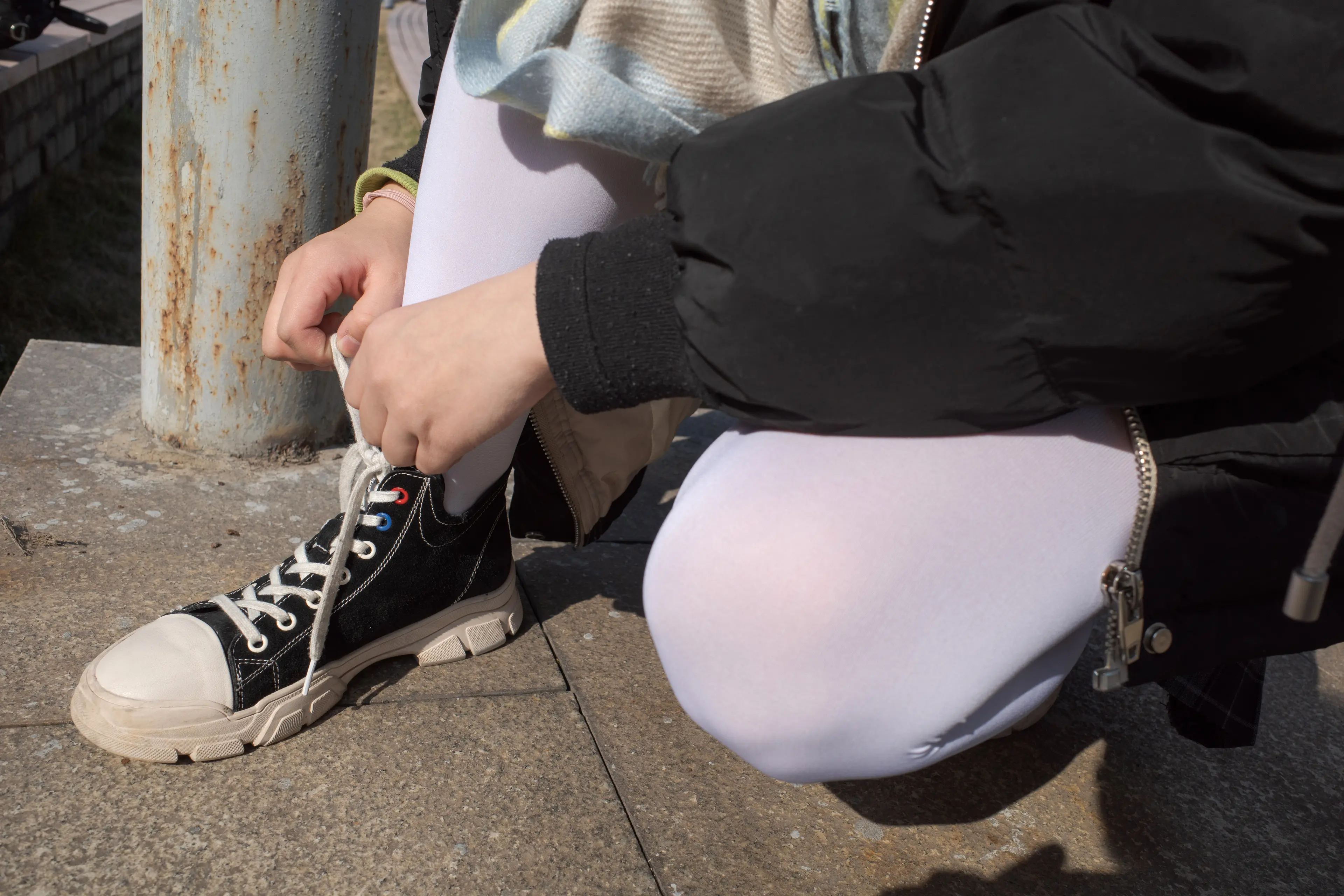 森萝财团 有料 小茵 户外公园帆布鞋白丝 [84P]