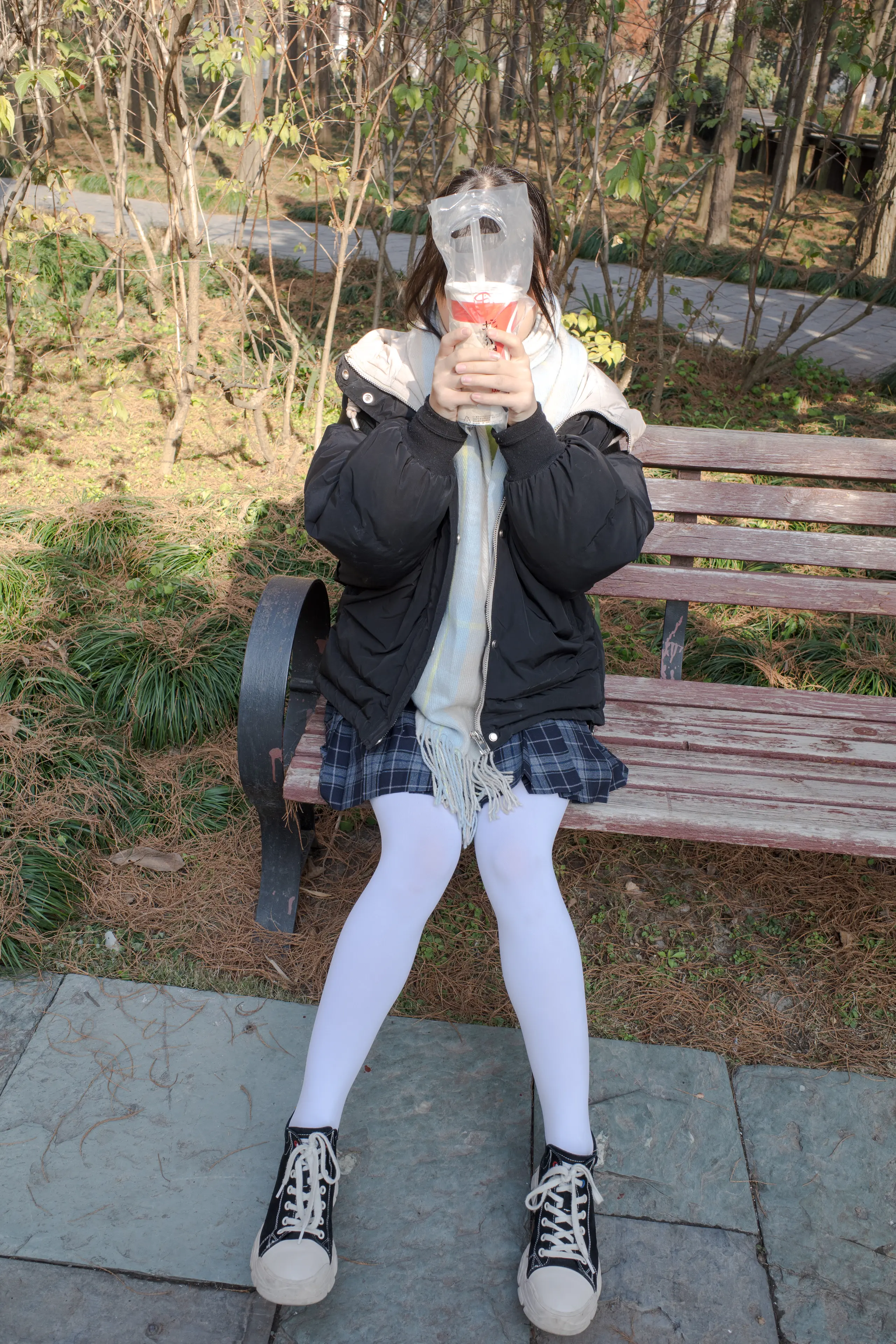 森萝财团 有料 小茵 户外公园帆布鞋白丝 [84P]