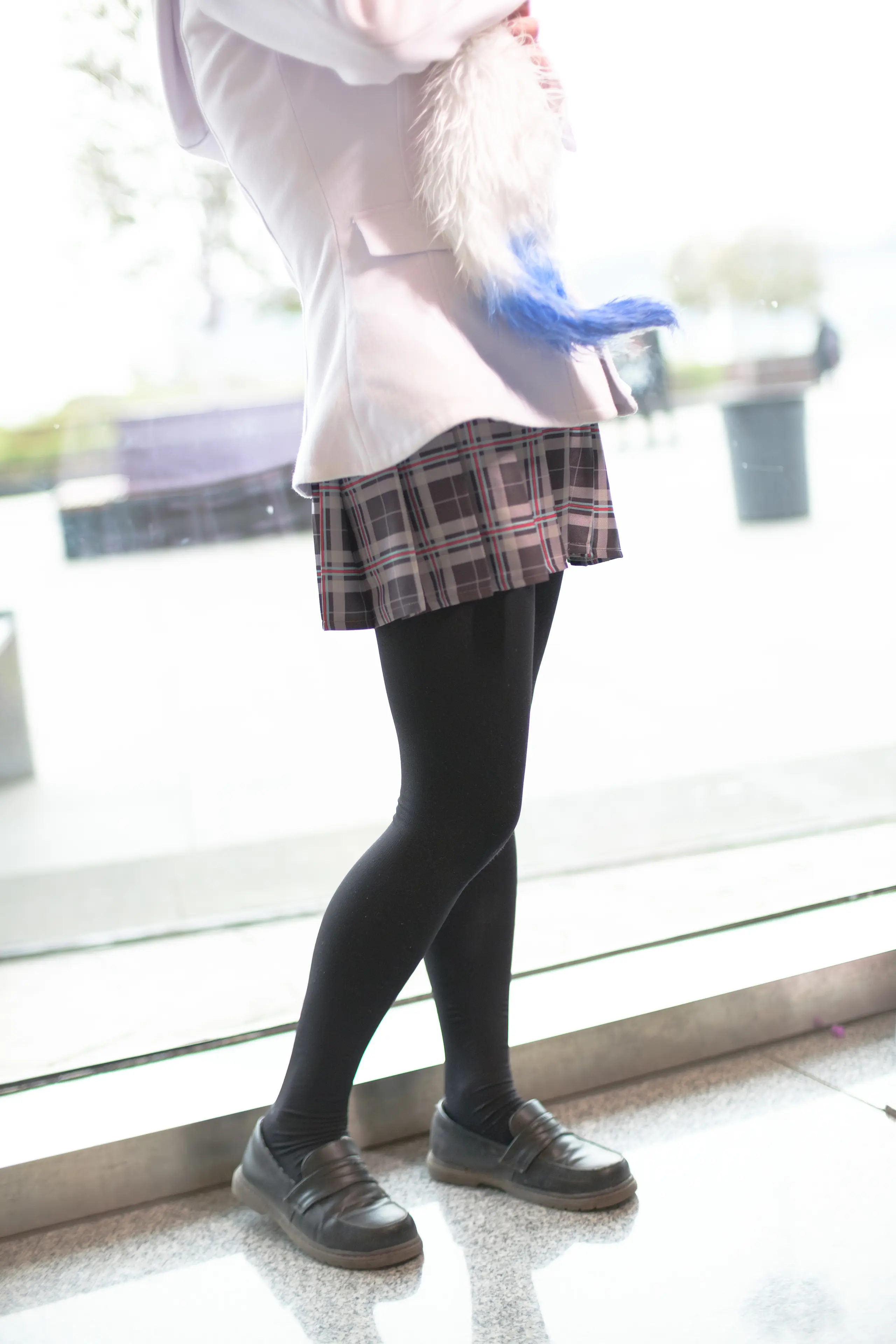 森萝财团 FREE 白丝+黑丝短裙制服装室外写真 [83P]