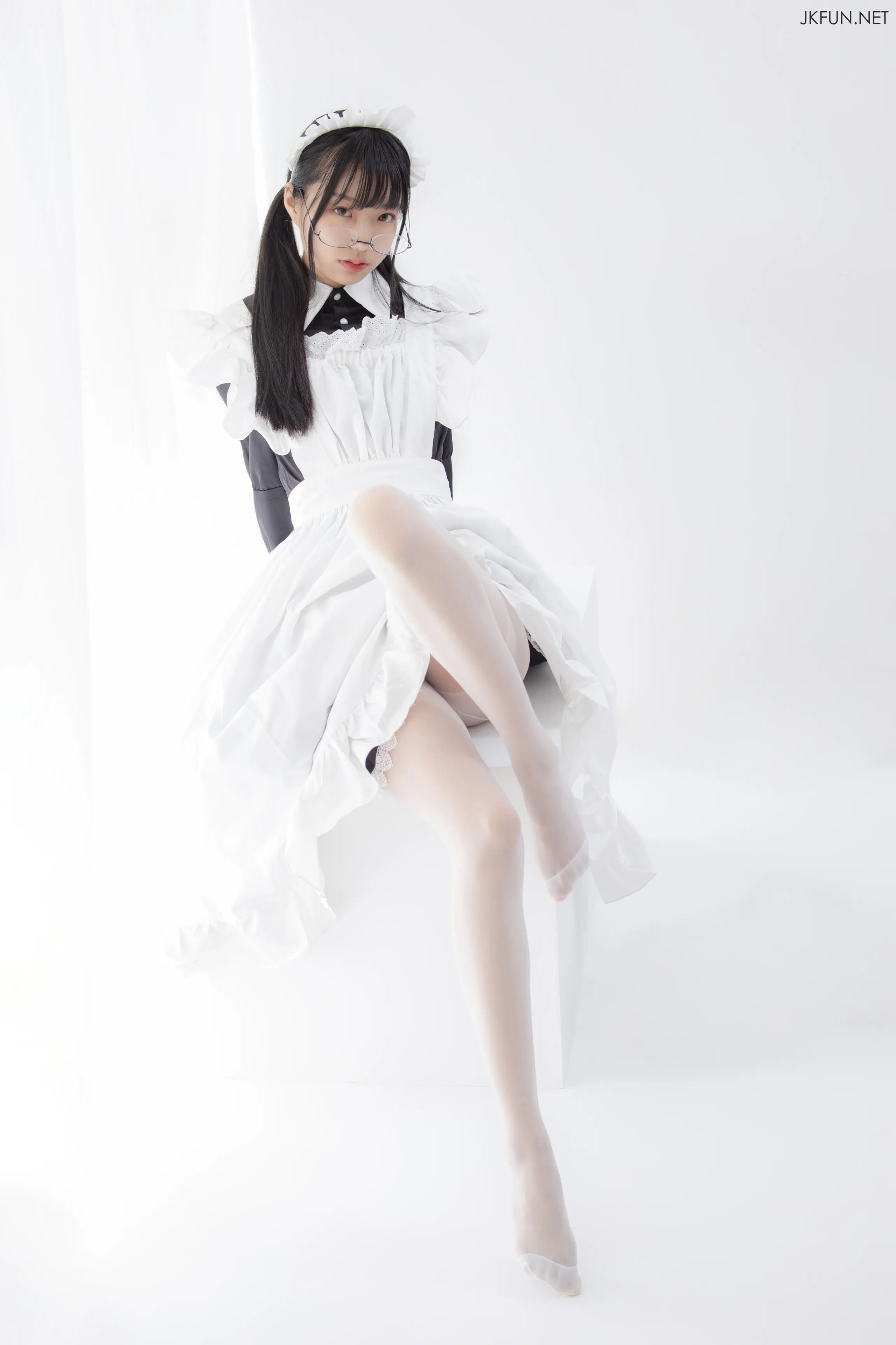 森萝财团 JKFUN 小梓 15D超薄白丝 [127P]