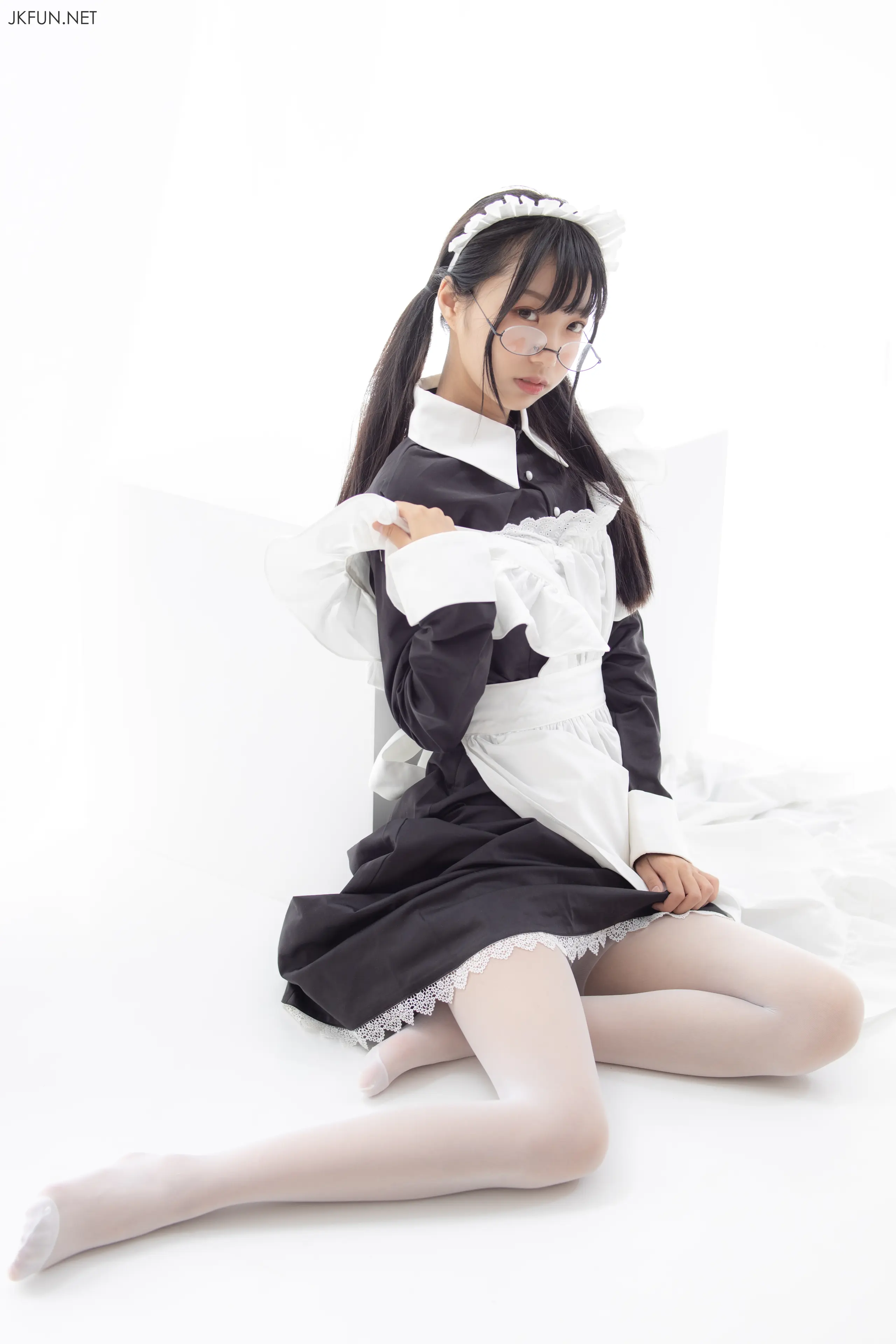 森萝财团 JKFUN 小梓 15D超薄白丝 [127P]