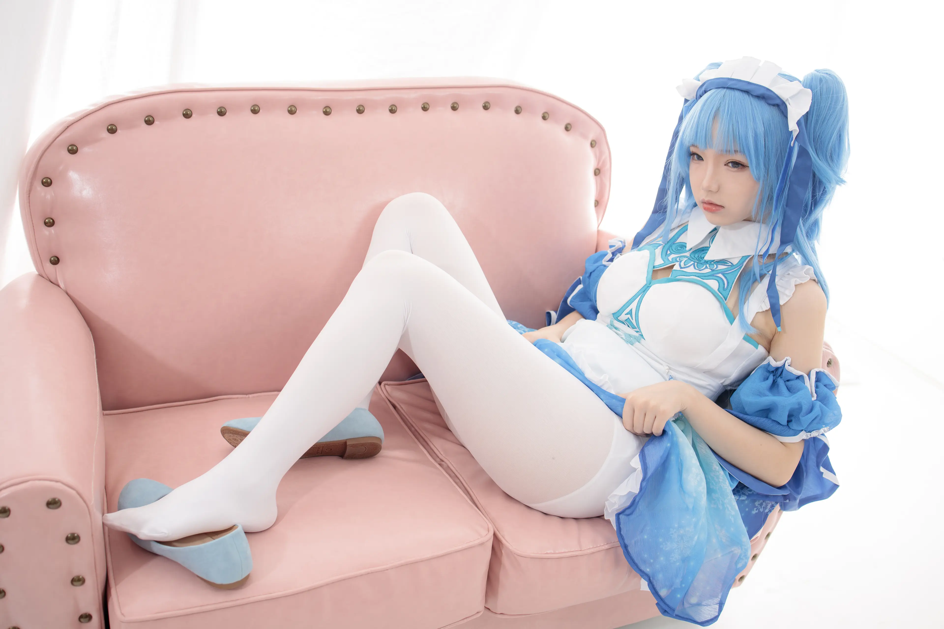森萝财团 JKFUN 雪晴 300D白丝小萝莉Cosplay装 [100P]