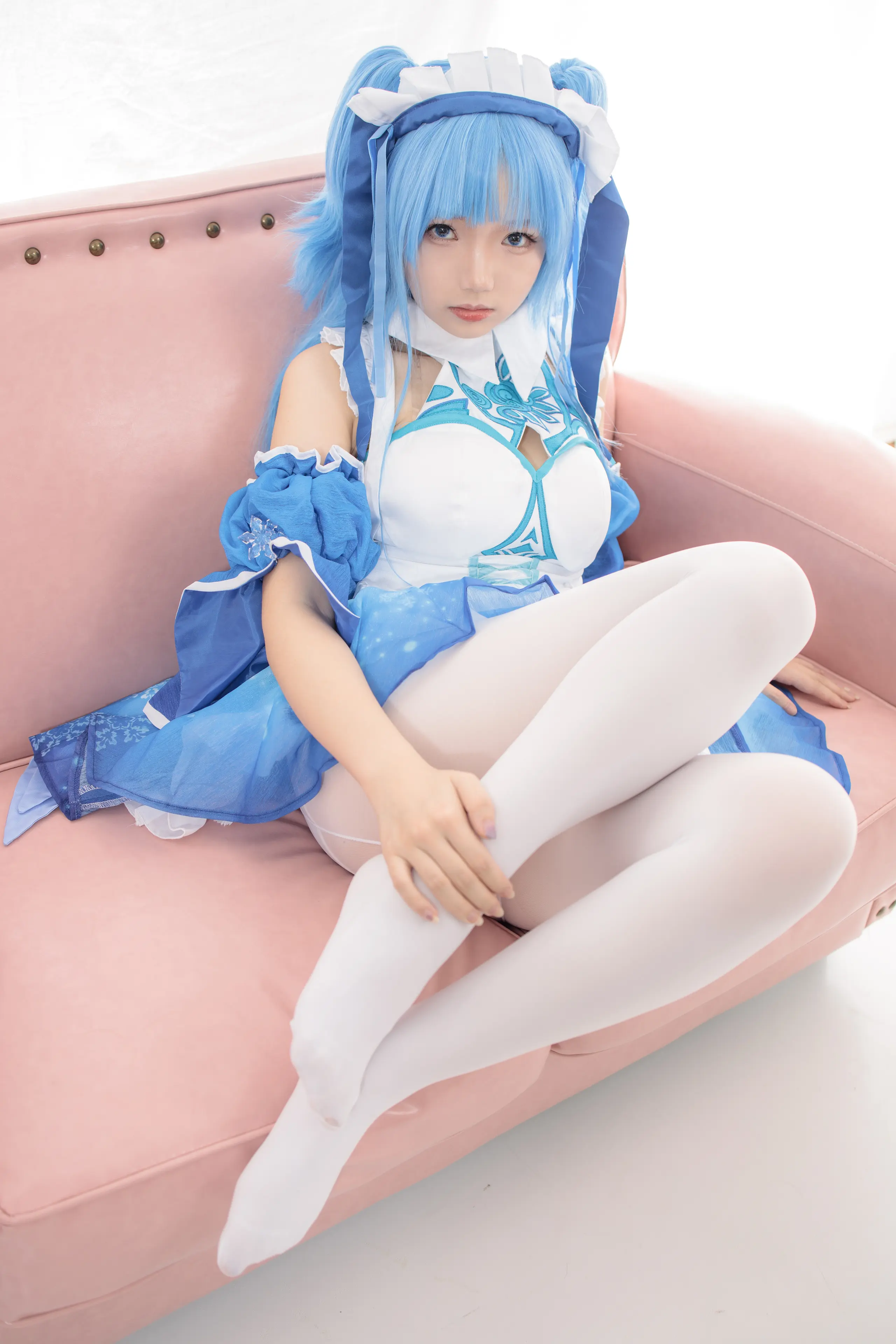 森萝财团 JKFUN 雪晴 300D白丝小萝莉Cosplay装 [100P]