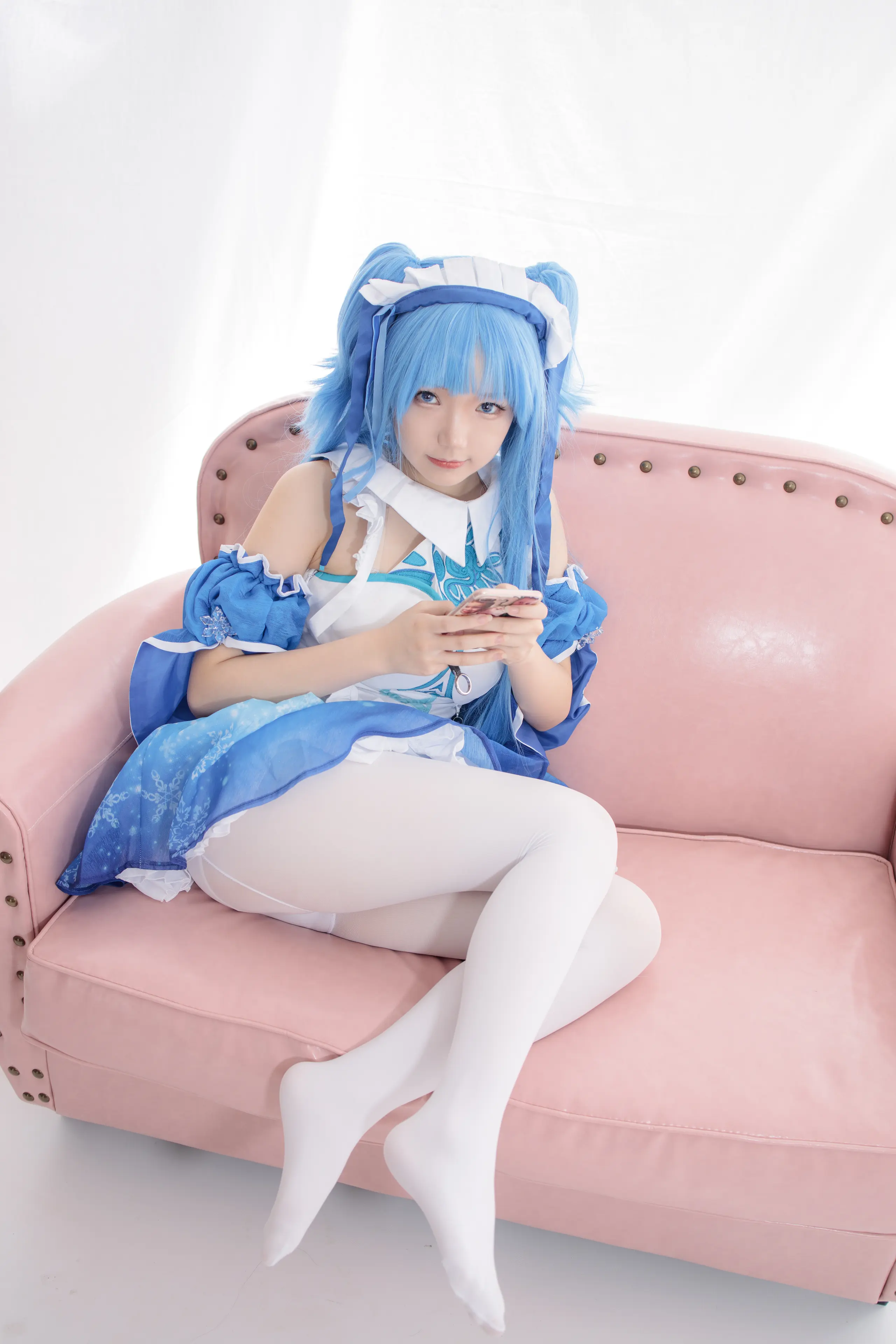 森萝财团 JKFUN 雪晴 300D白丝小萝莉Cosplay装 [100P]