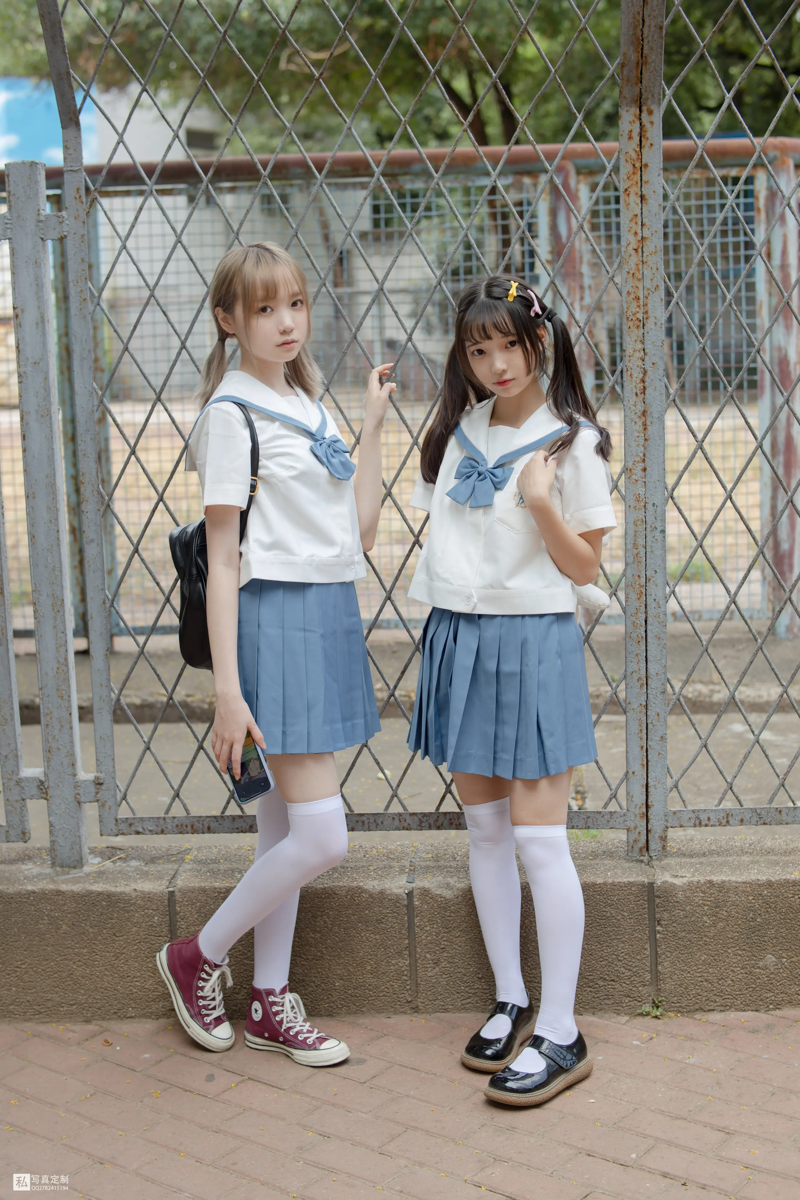 森萝财团 JKFUN 默陌&Aika 80D白丝过膝袜两女一ZOO [93P]