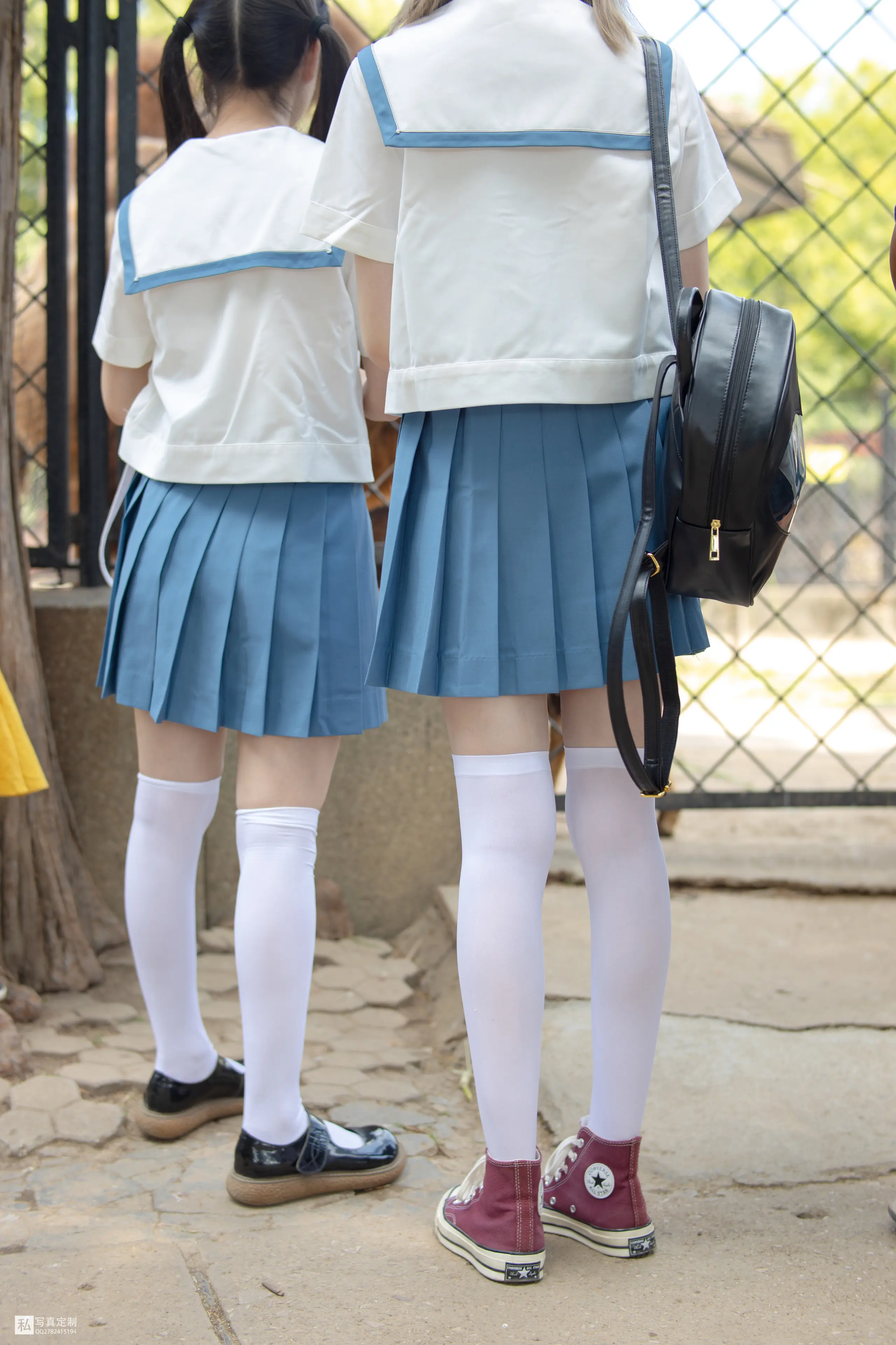 森萝财团 JKFUN 默陌&Aika 80D白丝过膝袜两女一ZOO [93P]