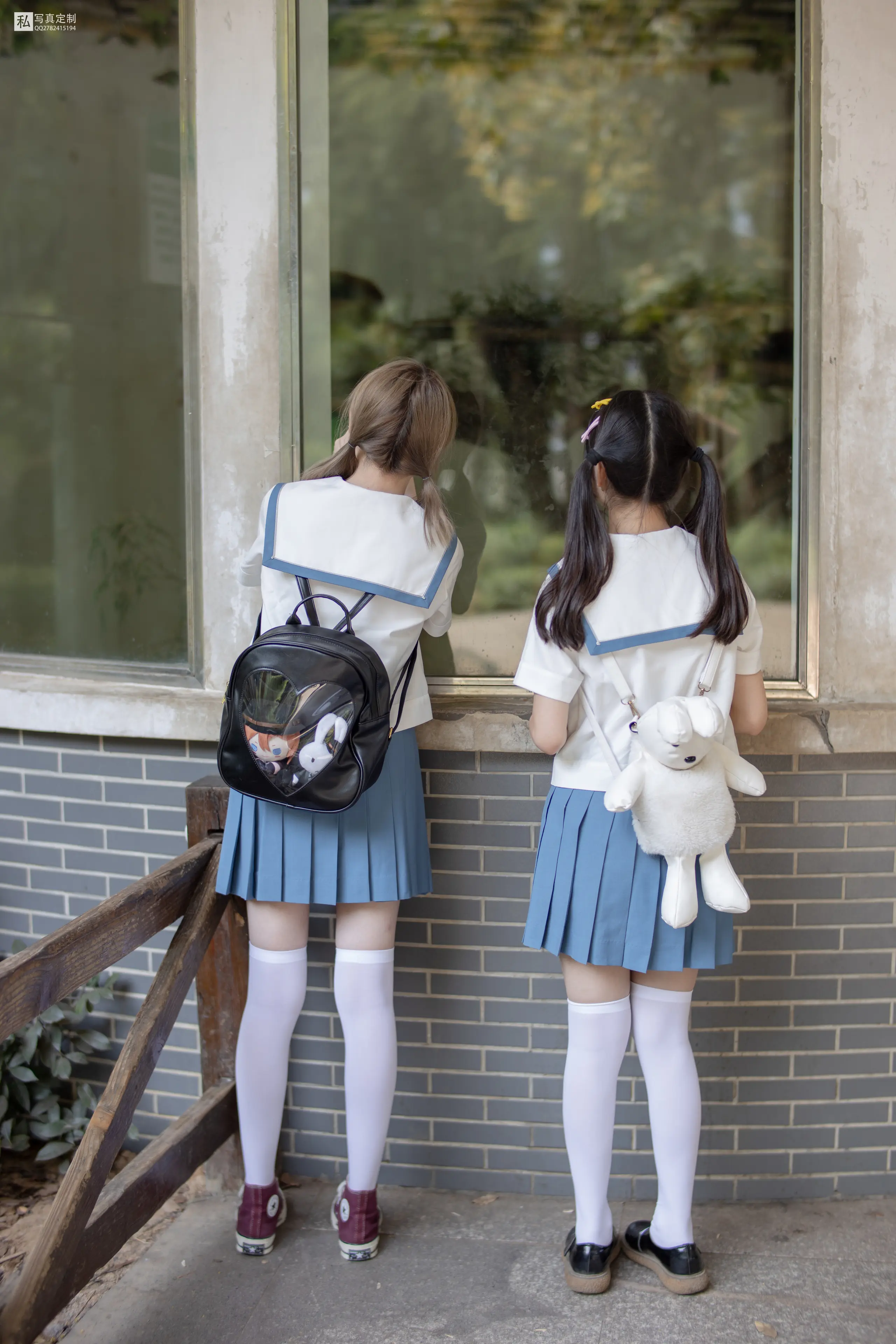 森萝财团 JKFUN 默陌&Aika 80D白丝过膝袜两女一ZOO [93P]