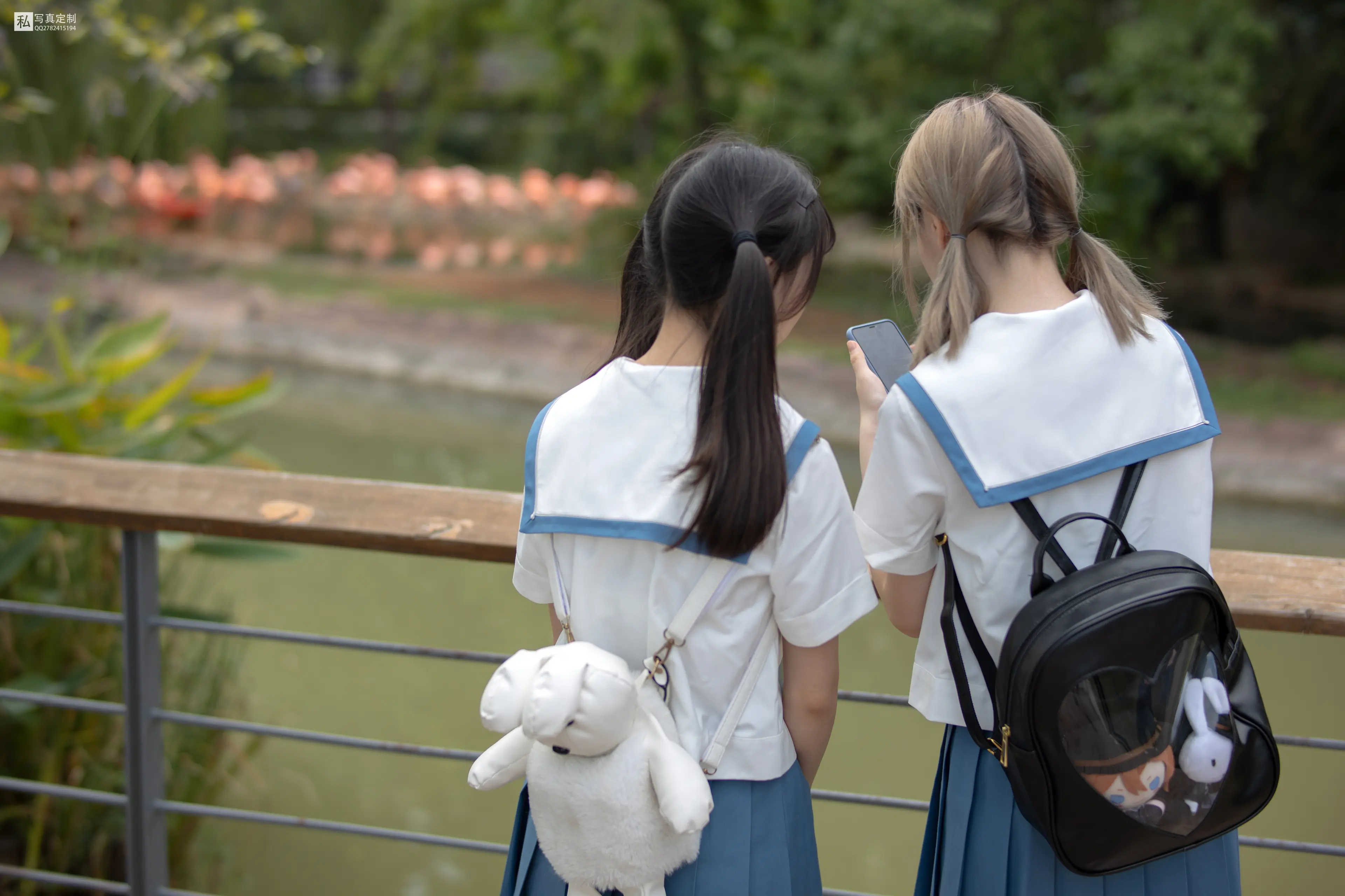 森萝财团 JKFUN 默陌&Aika 80D白丝过膝袜两女一ZOO [93P]