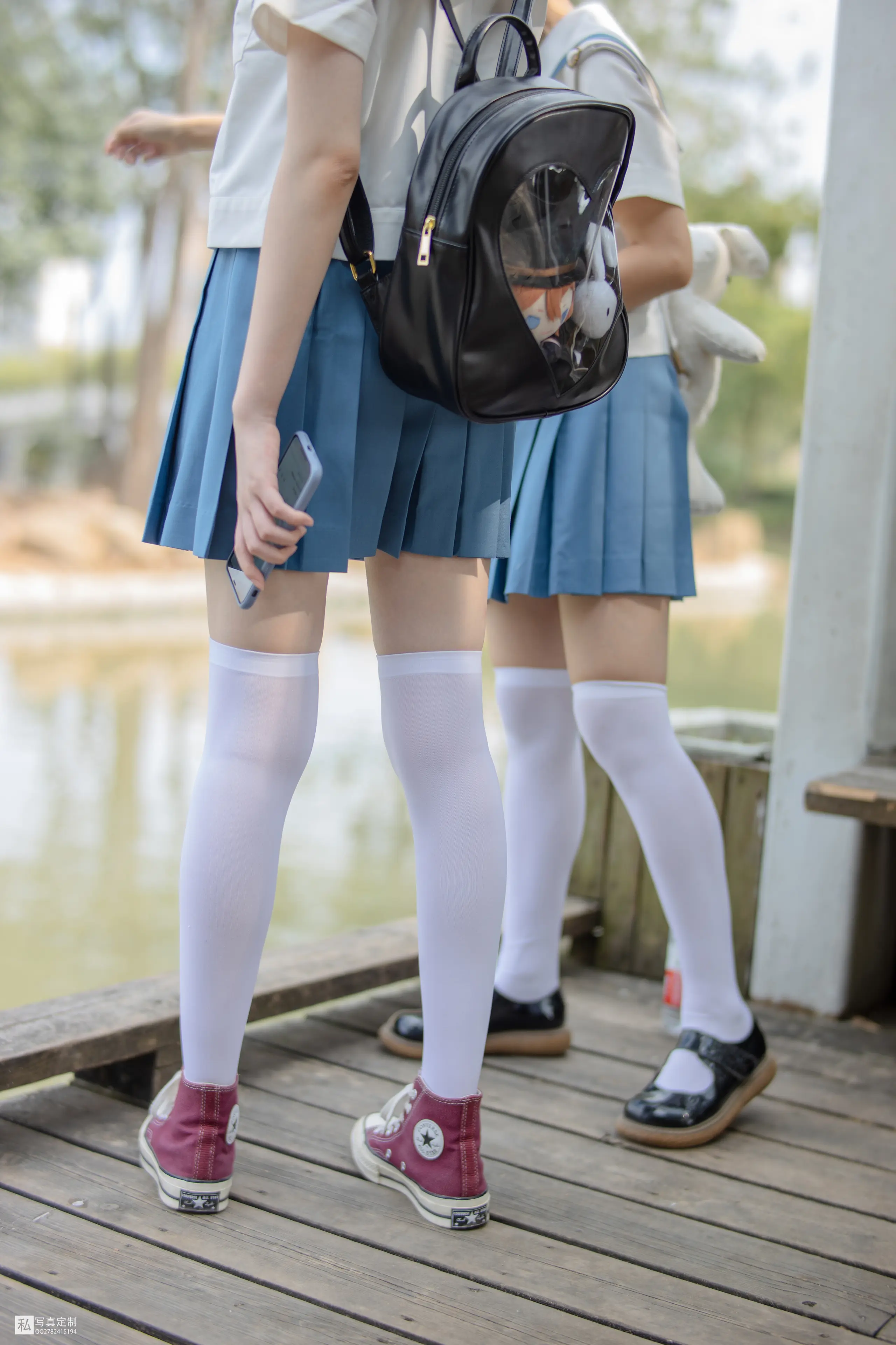 森萝财团 JKFUN 默陌&Aika 80D白丝过膝袜两女一ZOO [93P]