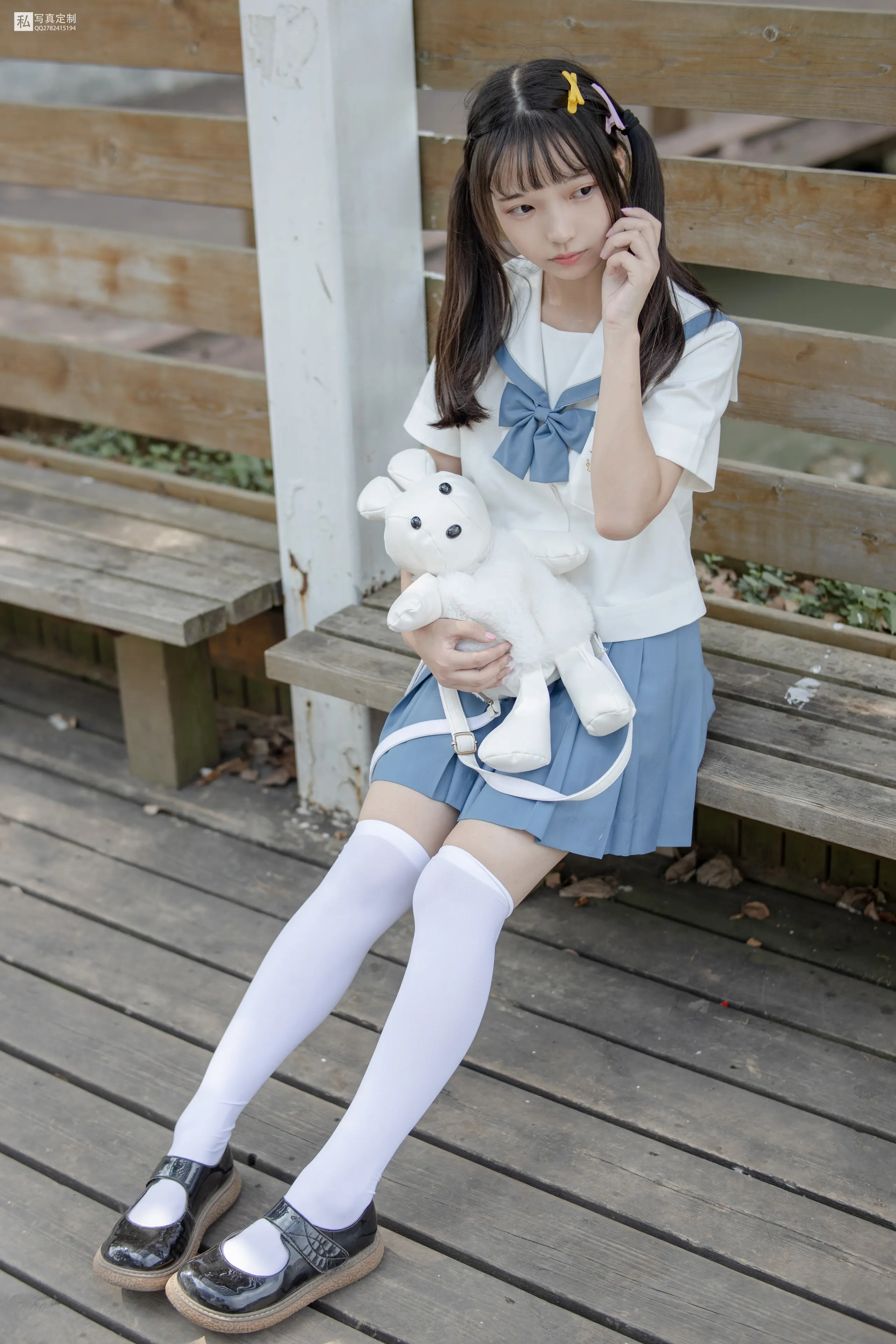 森萝财团 JKFUN 默陌&Aika 80D白丝过膝袜两女一ZOO [93P]