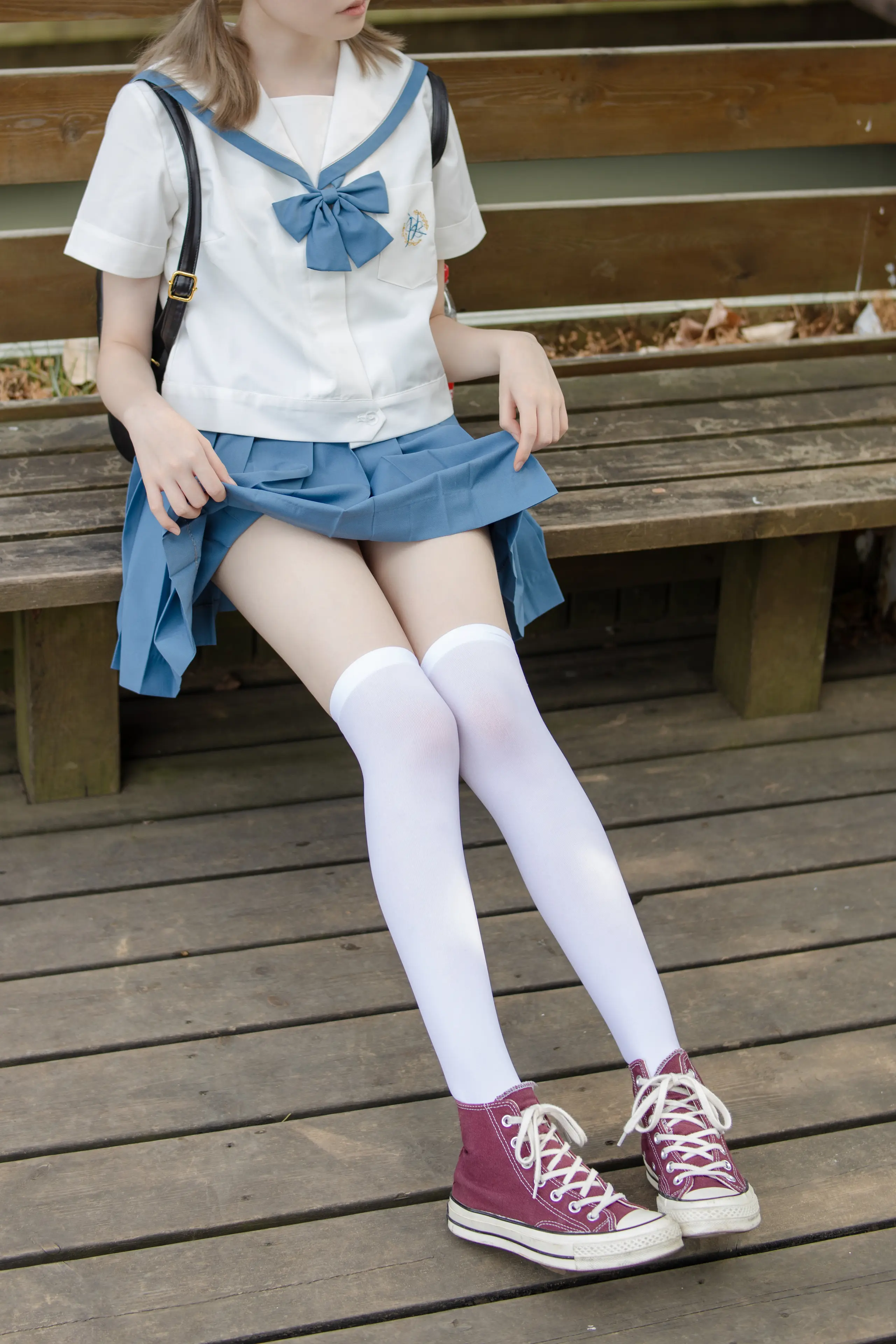 森萝财团 JKFUN 默陌&Aika 80D白丝过膝袜两女一ZOO [93P]