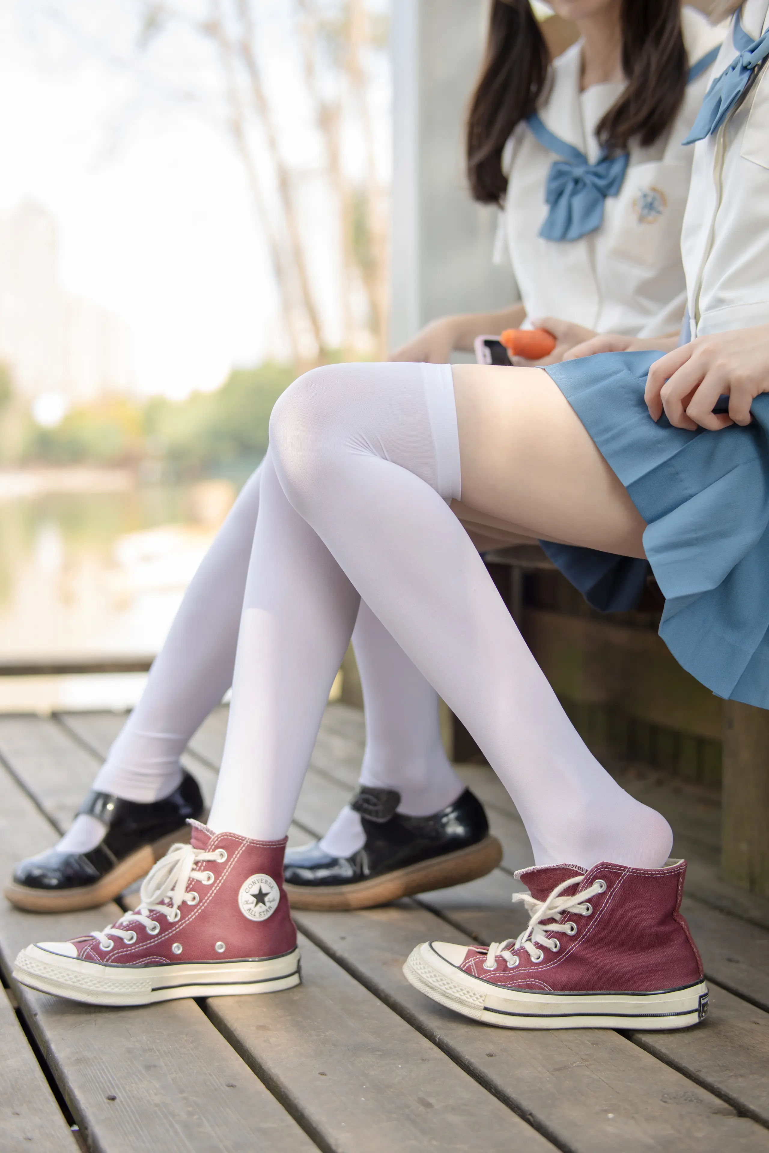 森萝财团 JKFUN 默陌&Aika 80D白丝过膝袜两女一ZOO [93P]