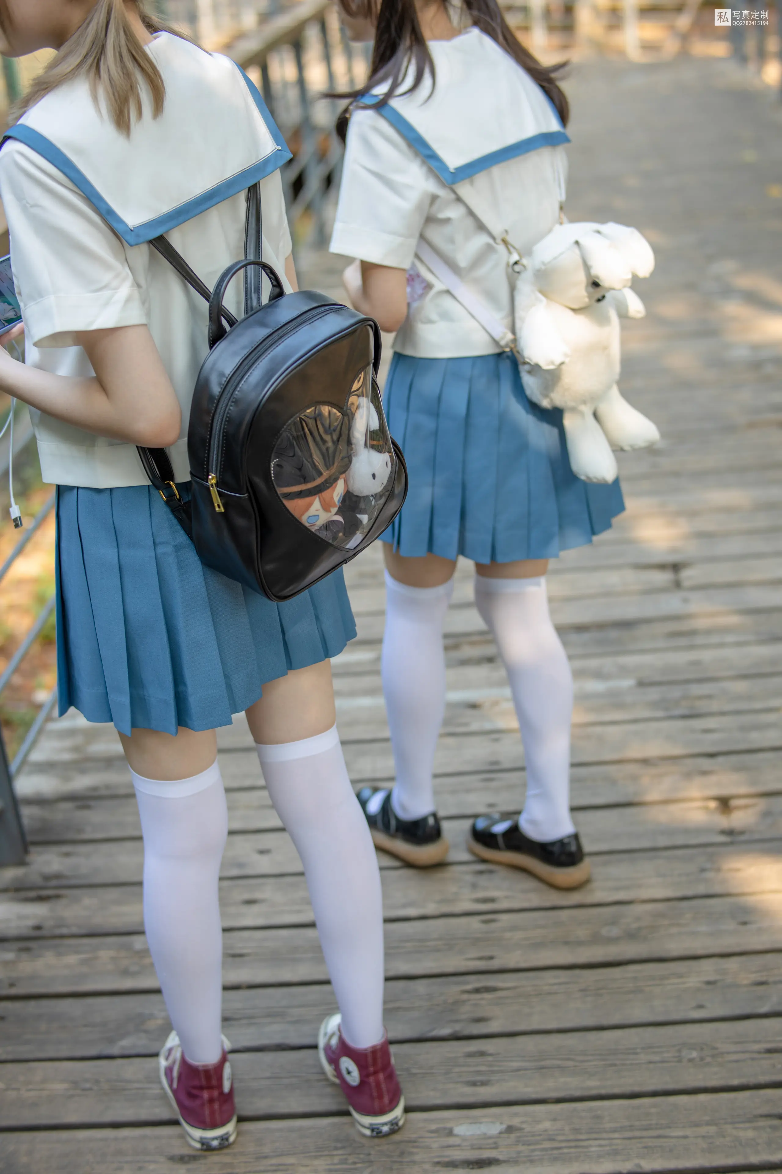 森萝财团 JKFUN 默陌&Aika 80D白丝过膝袜两女一ZOO [93P]