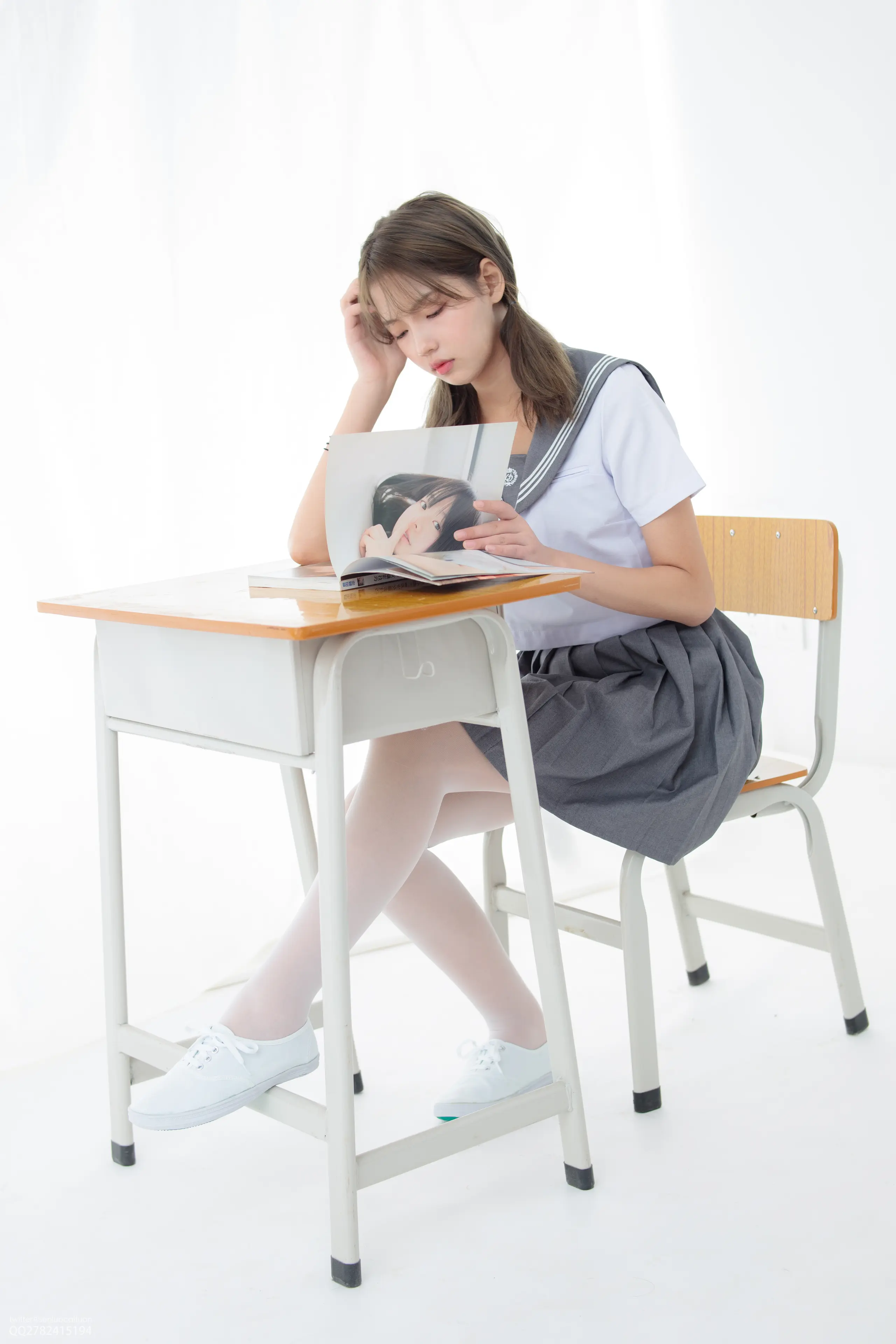 森萝财团 JKFUN 默陌+芝士 13D白丝白丝网鞋合辑 [104P]