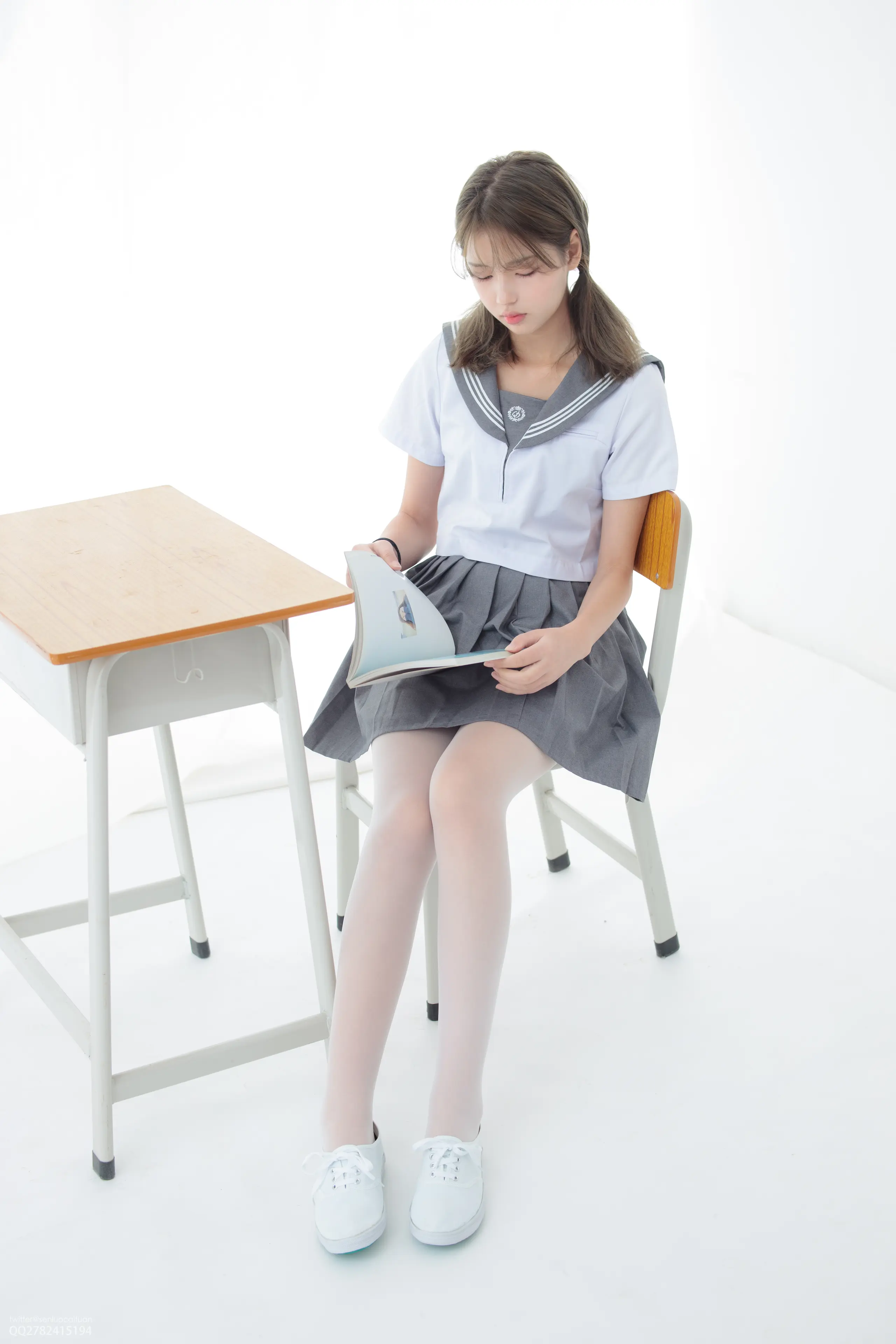 森萝财团 JKFUN 默陌+芝士 13D白丝白丝网鞋合辑 [104P]