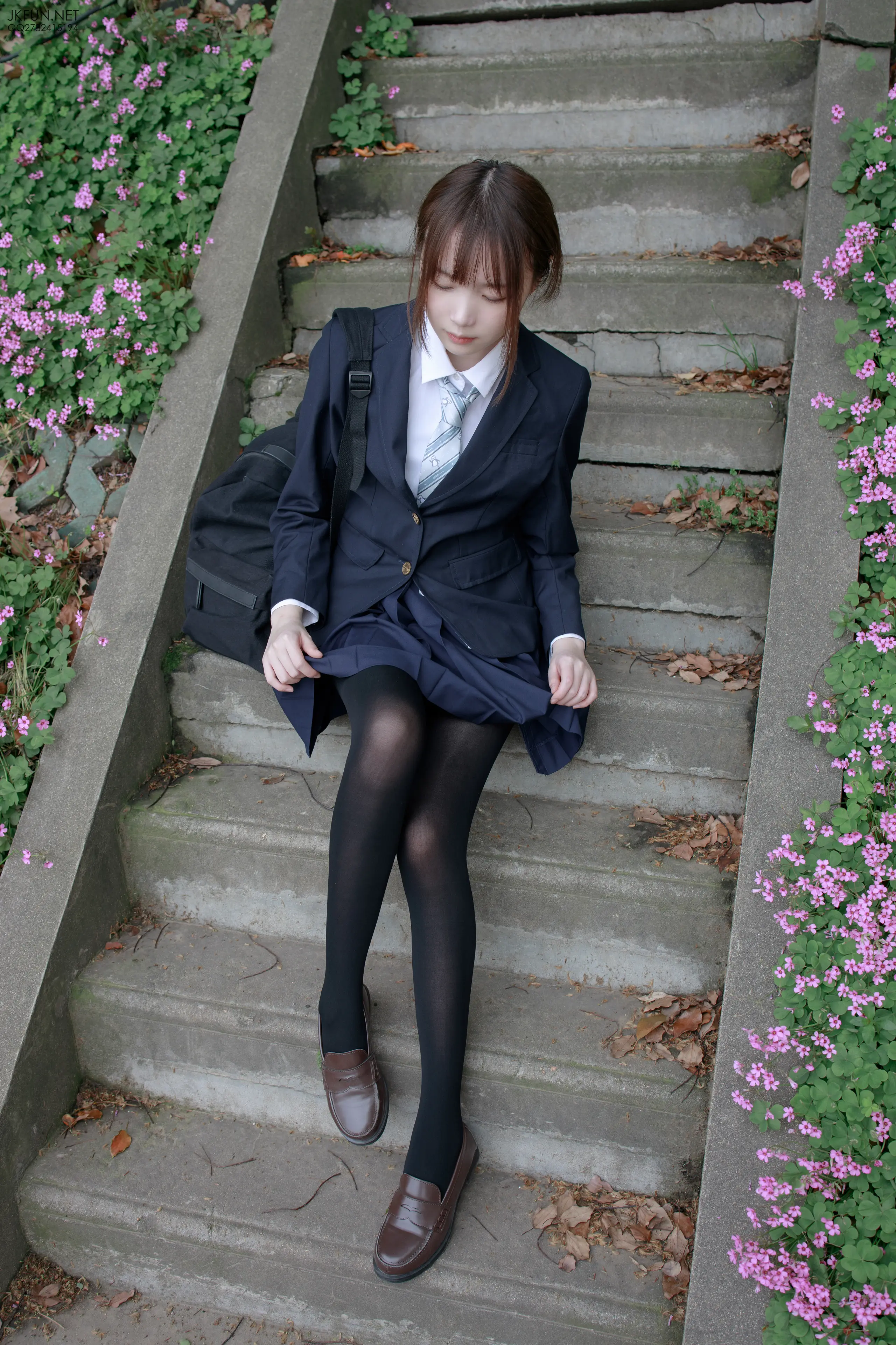 森萝财团 JKFUN Aika 日系黑丝 [140P]