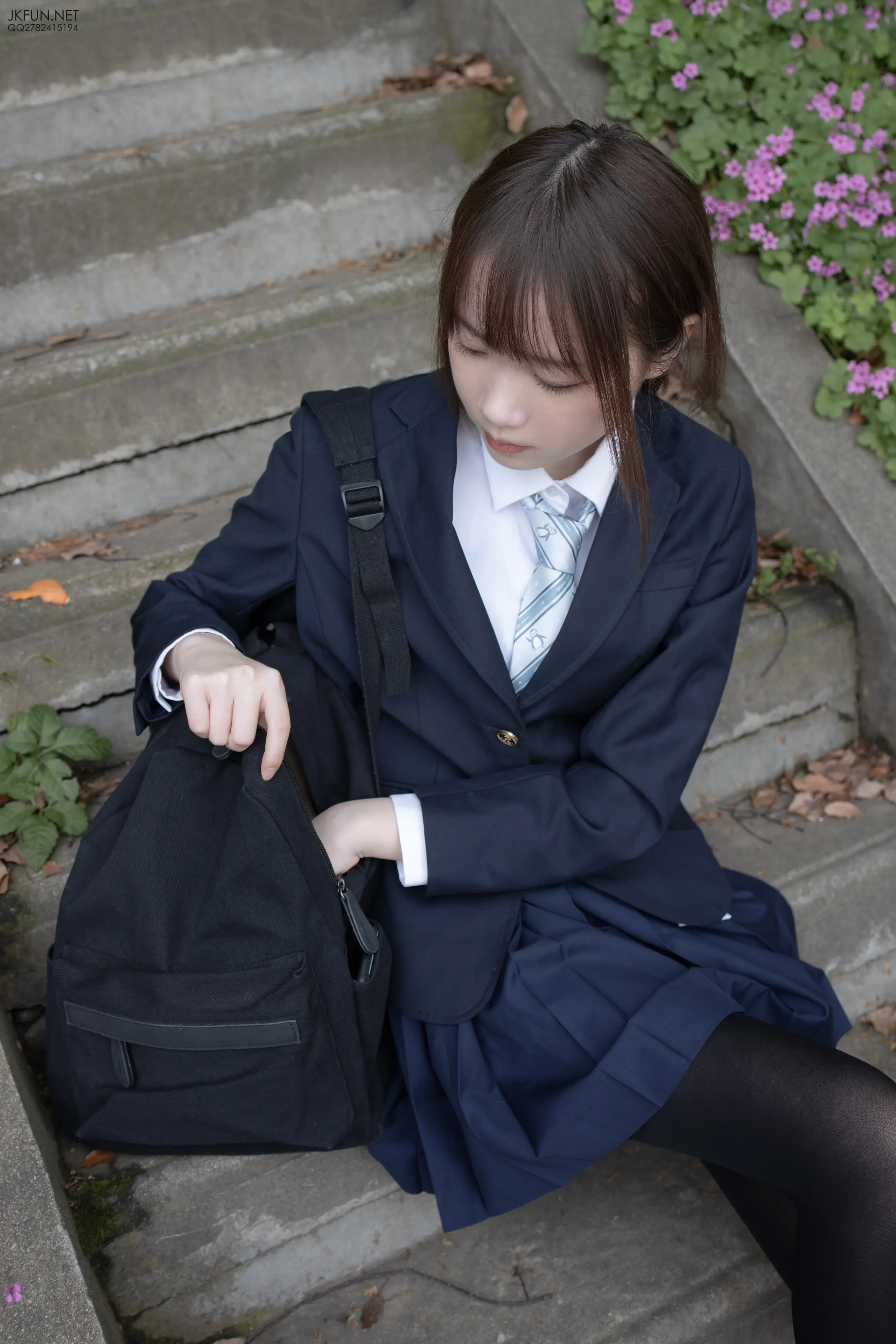 森萝财团 JKFUN Aika 日系黑丝 [140P]