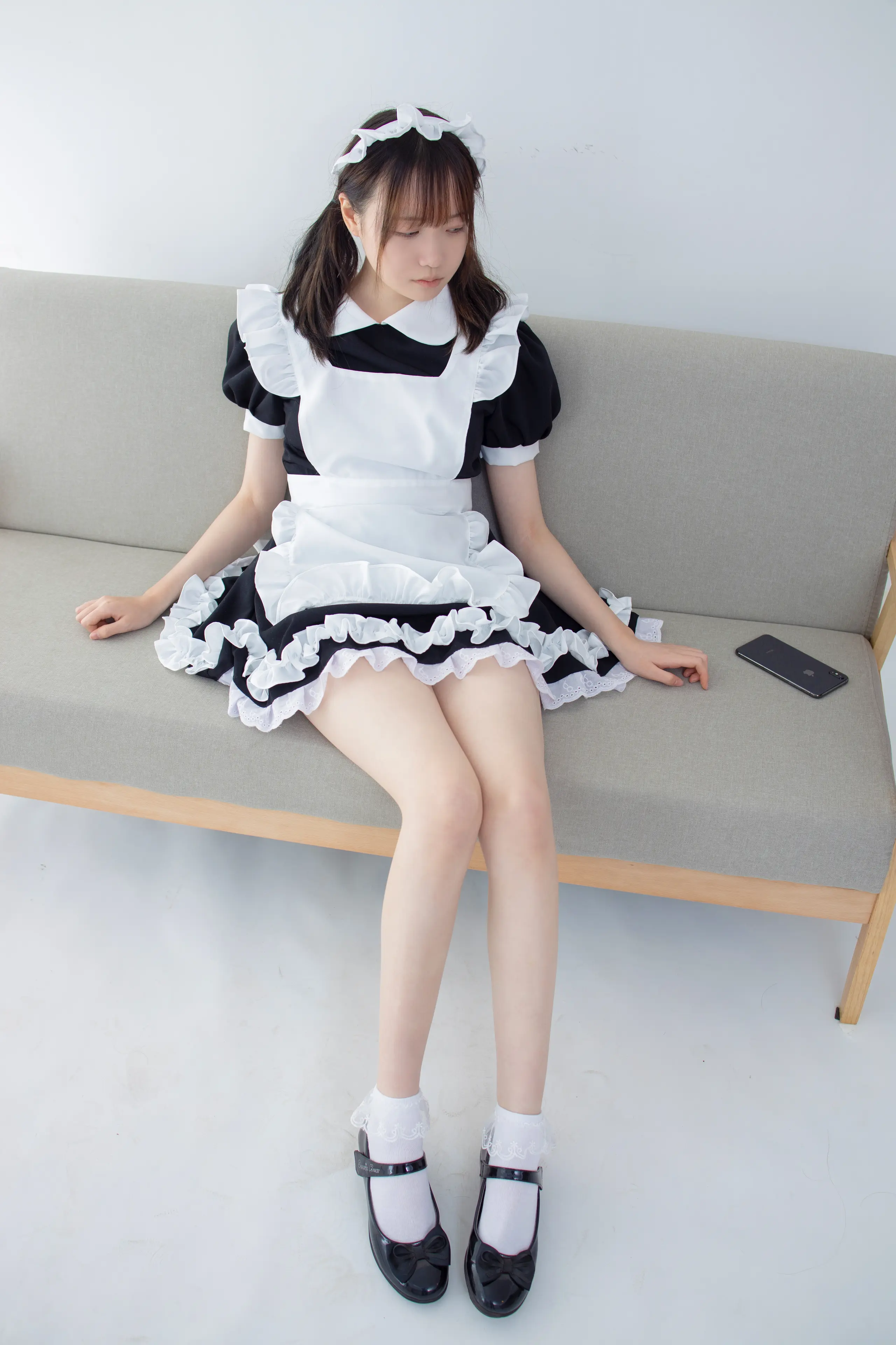 森萝财团 JKFUN Aika 百圆定制2-2 蕾丝花边短袜女仆 [32P]