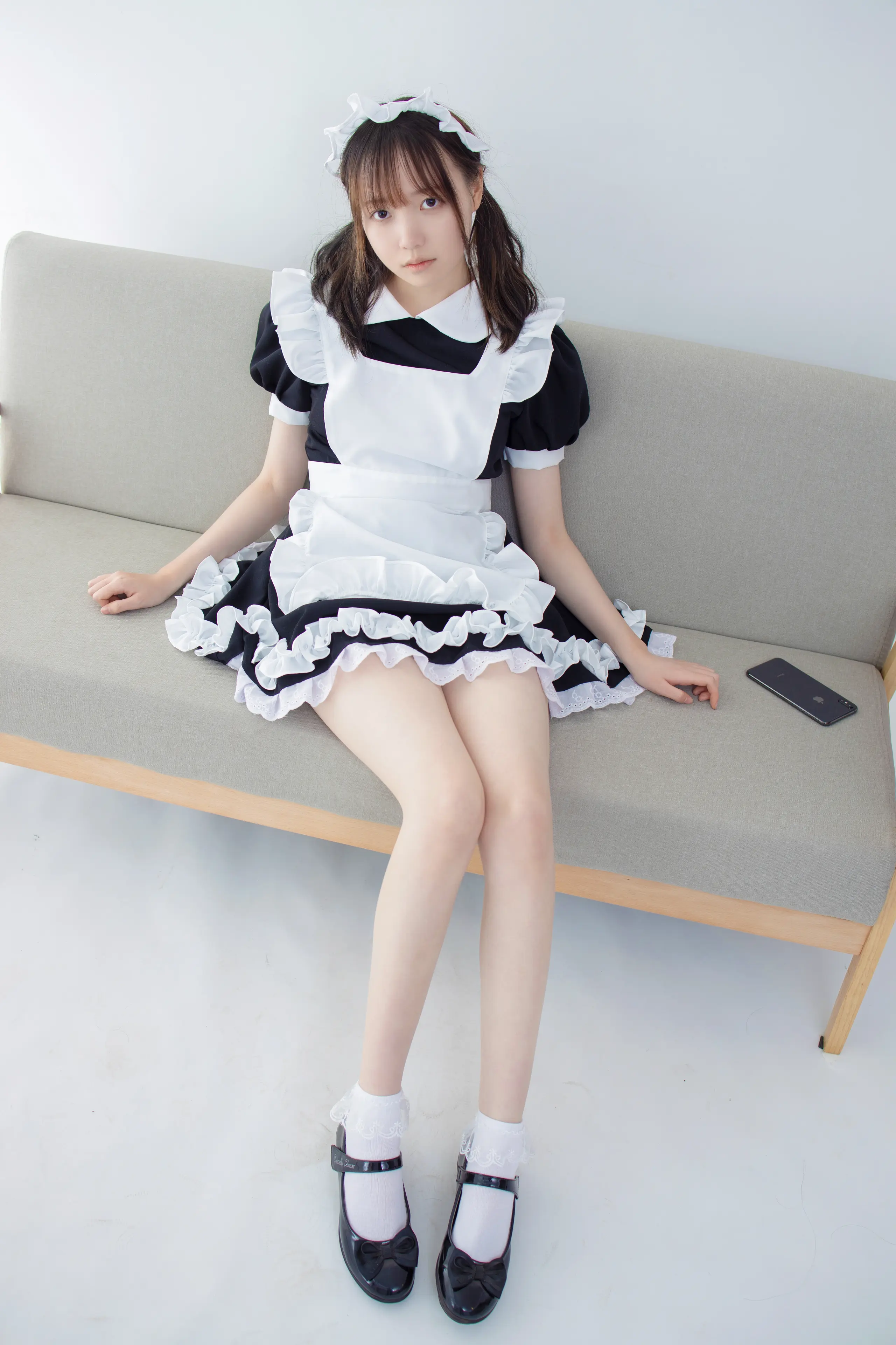 森萝财团 JKFUN Aika 百圆定制2-2 蕾丝花边短袜女仆 [32P]