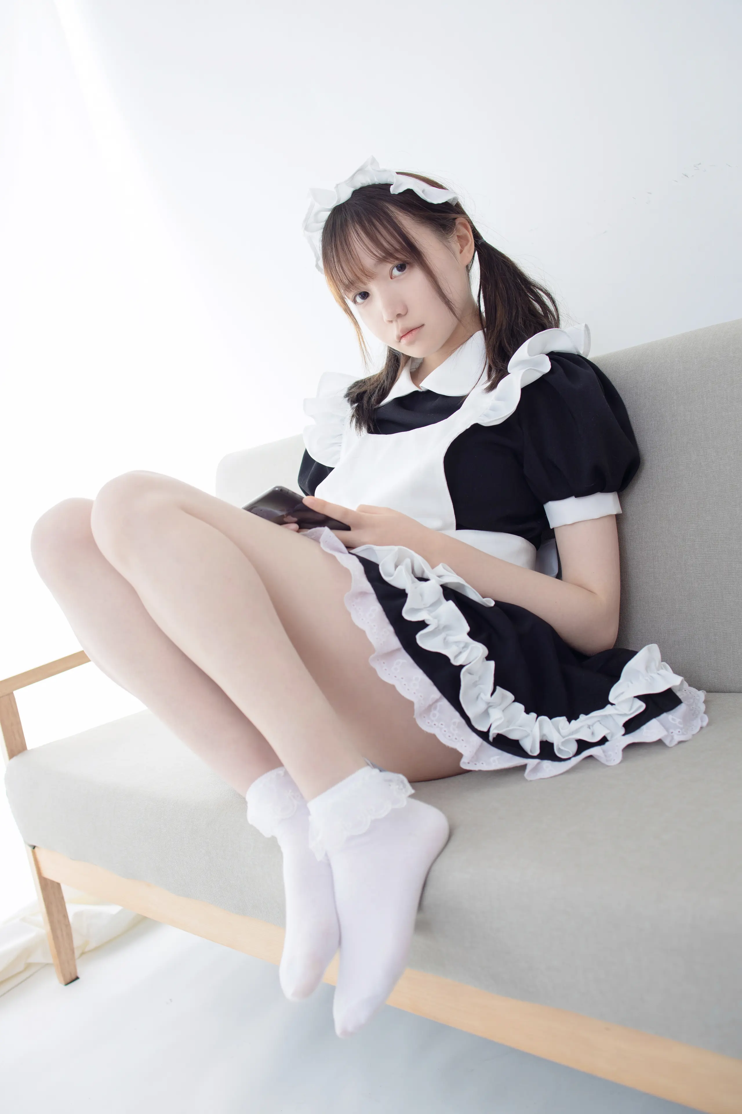 森萝财团 JKFUN Aika 百圆定制2-2 蕾丝花边短袜女仆 [32P]