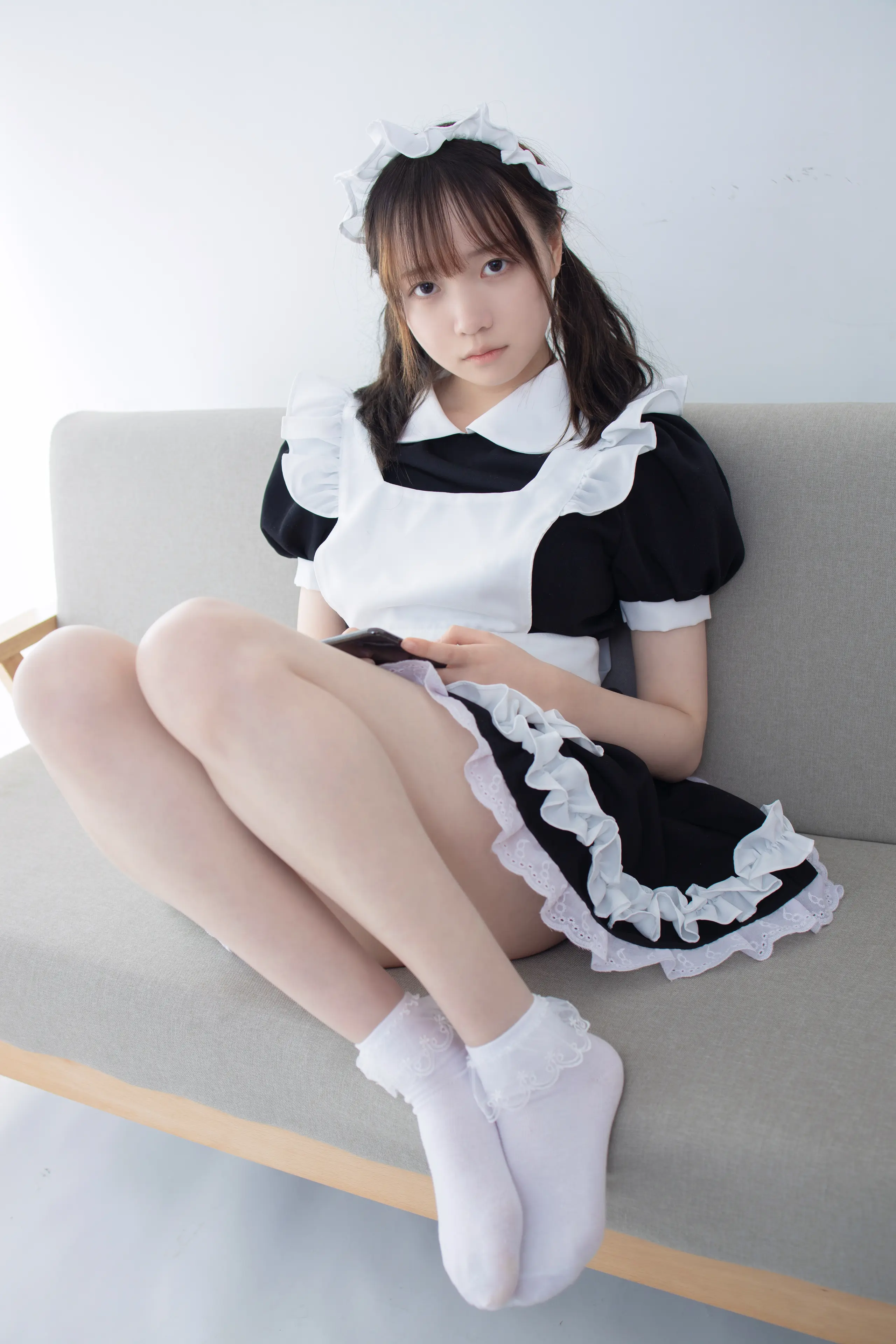 森萝财团 JKFUN Aika 百圆定制2-2 蕾丝花边短袜女仆 [32P]