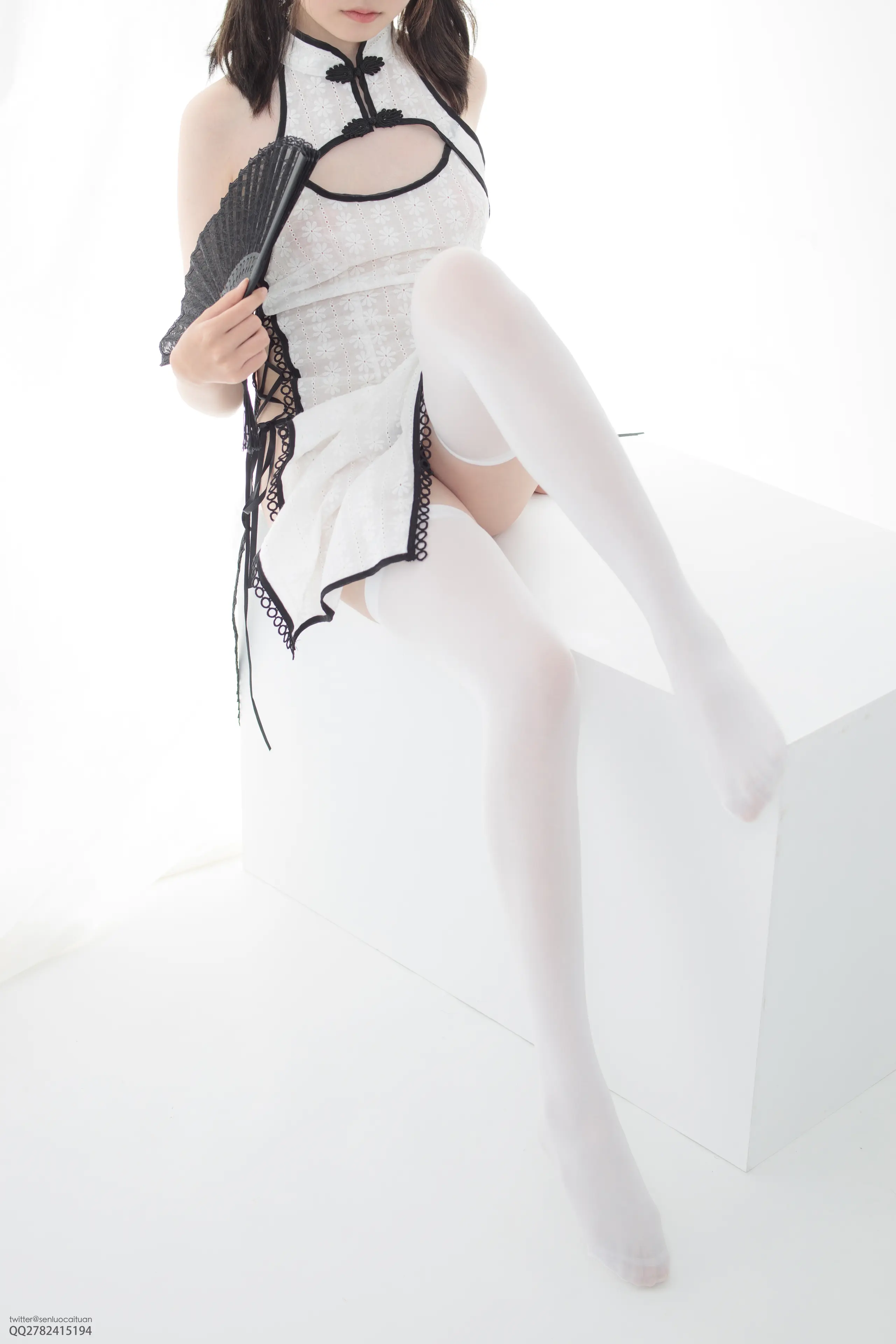 森萝财团 JKFUN Aika 高筒袜80D慵懒的旗袍 [108P]