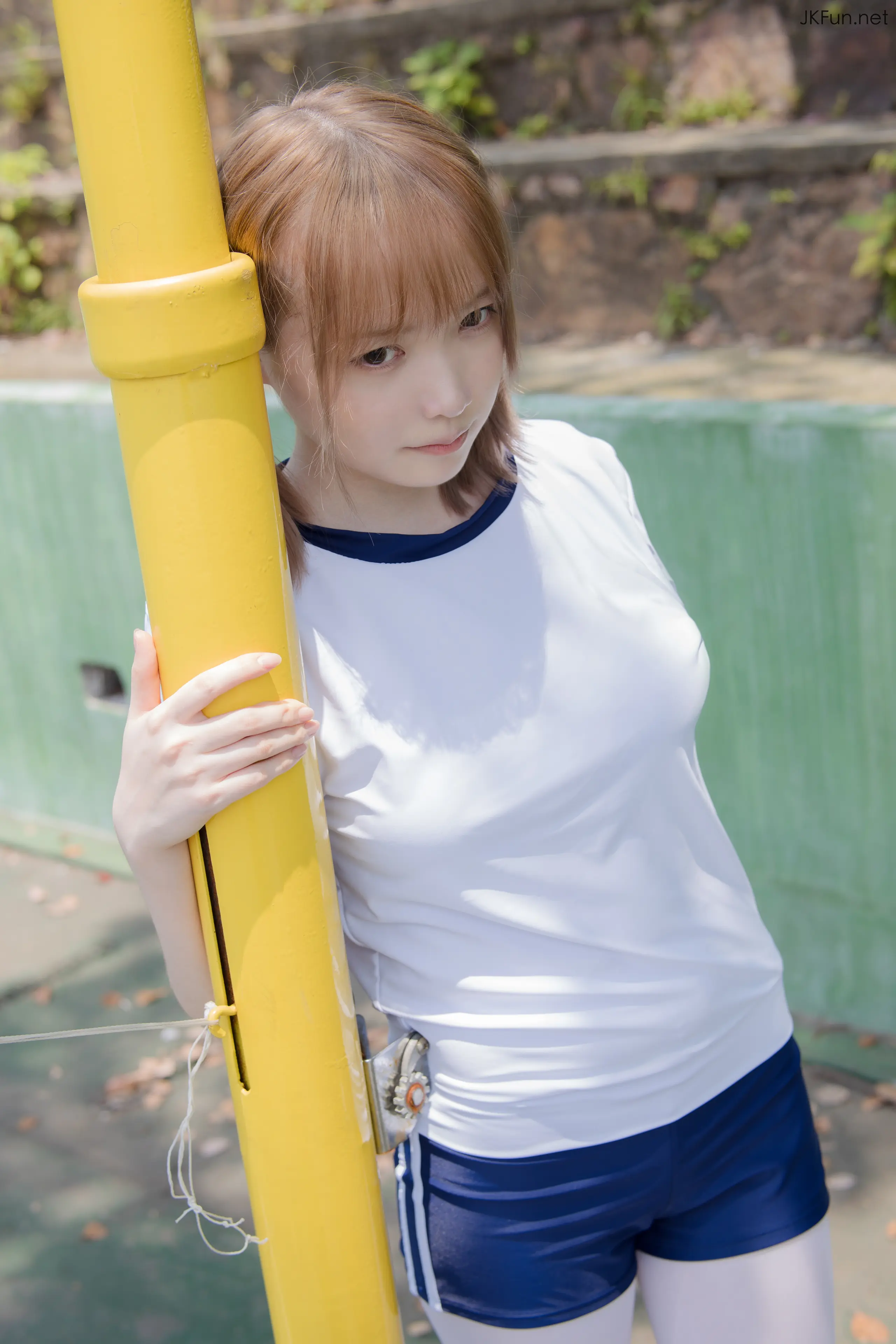 森萝财团 JKFUN Aika 80D白丝外景体操服 [107P]