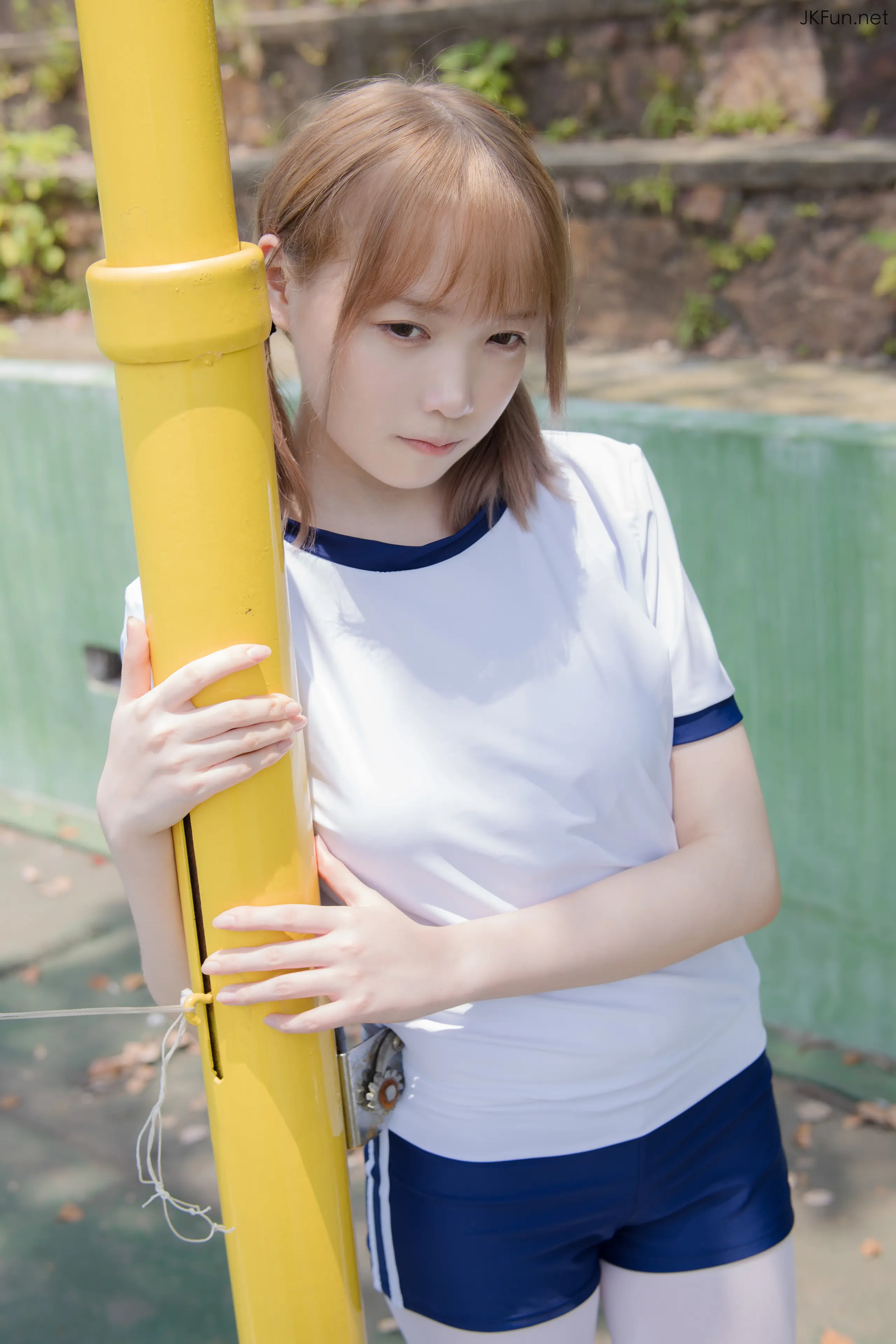 森萝财团 JKFUN Aika 80D白丝外景体操服 [107P]