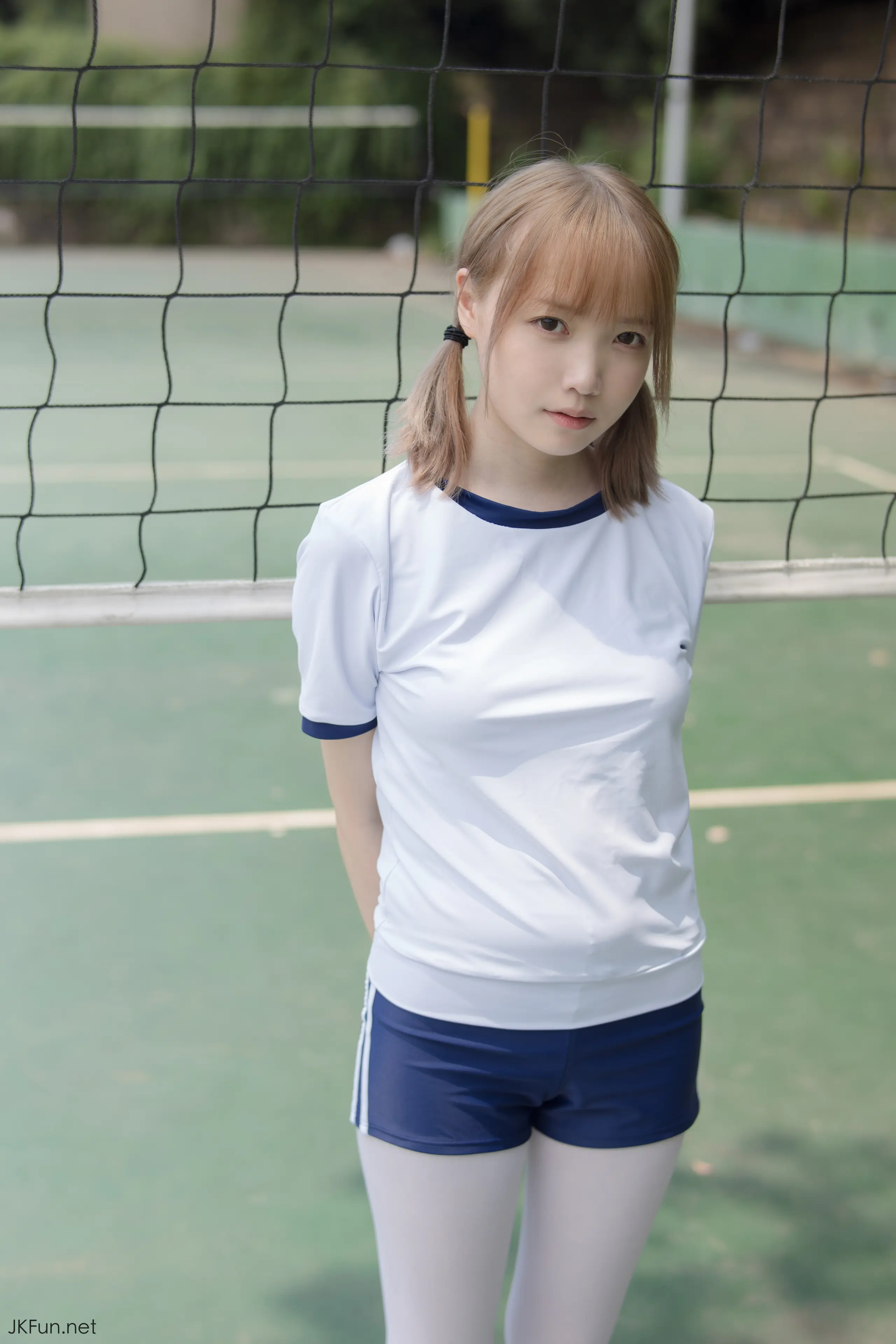 森萝财团 JKFUN Aika 80D白丝外景体操服 [107P]