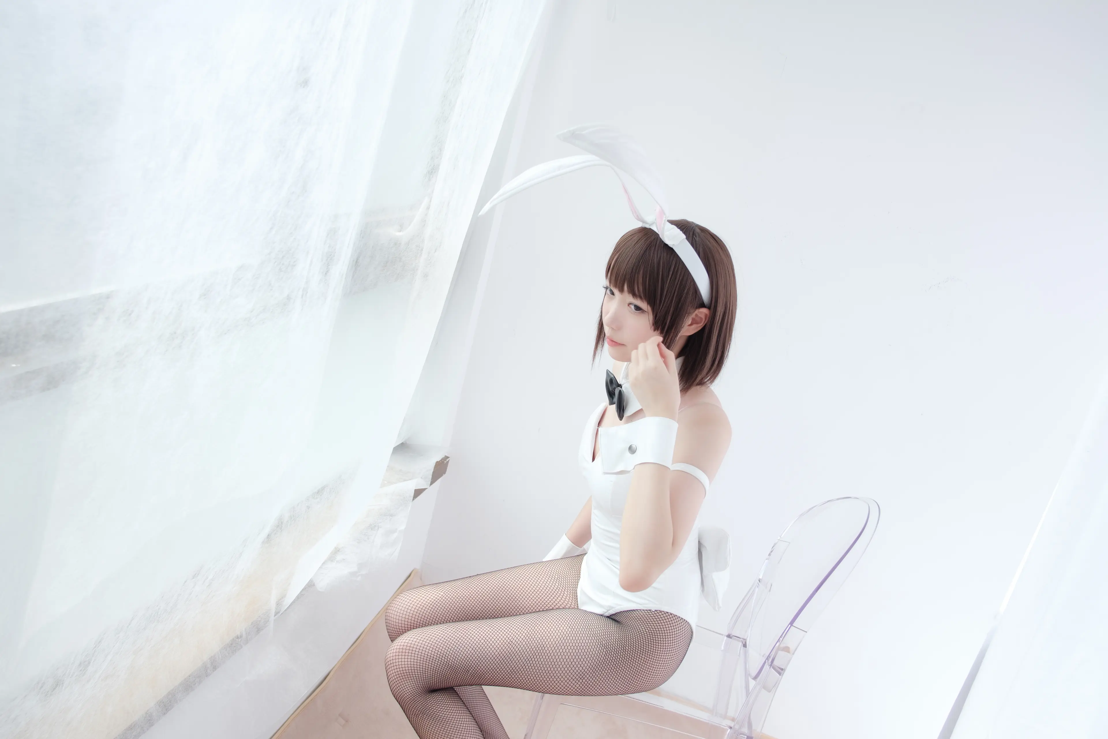 森萝财团 LOVEPLUS 黑丝网袜兔女郎 [148P]