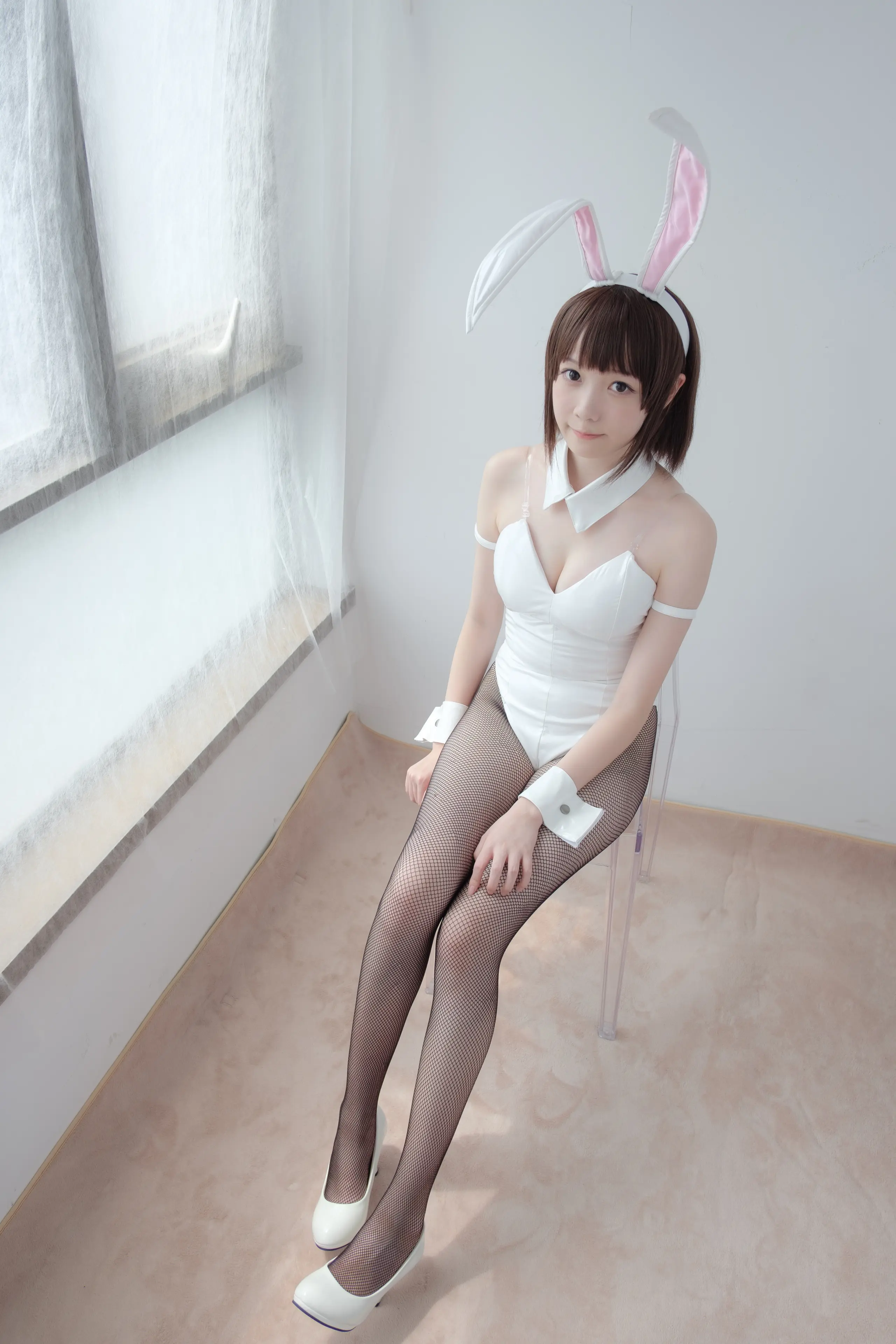 森萝财团 LOVEPLUS 黑丝网袜兔女郎 [148P]